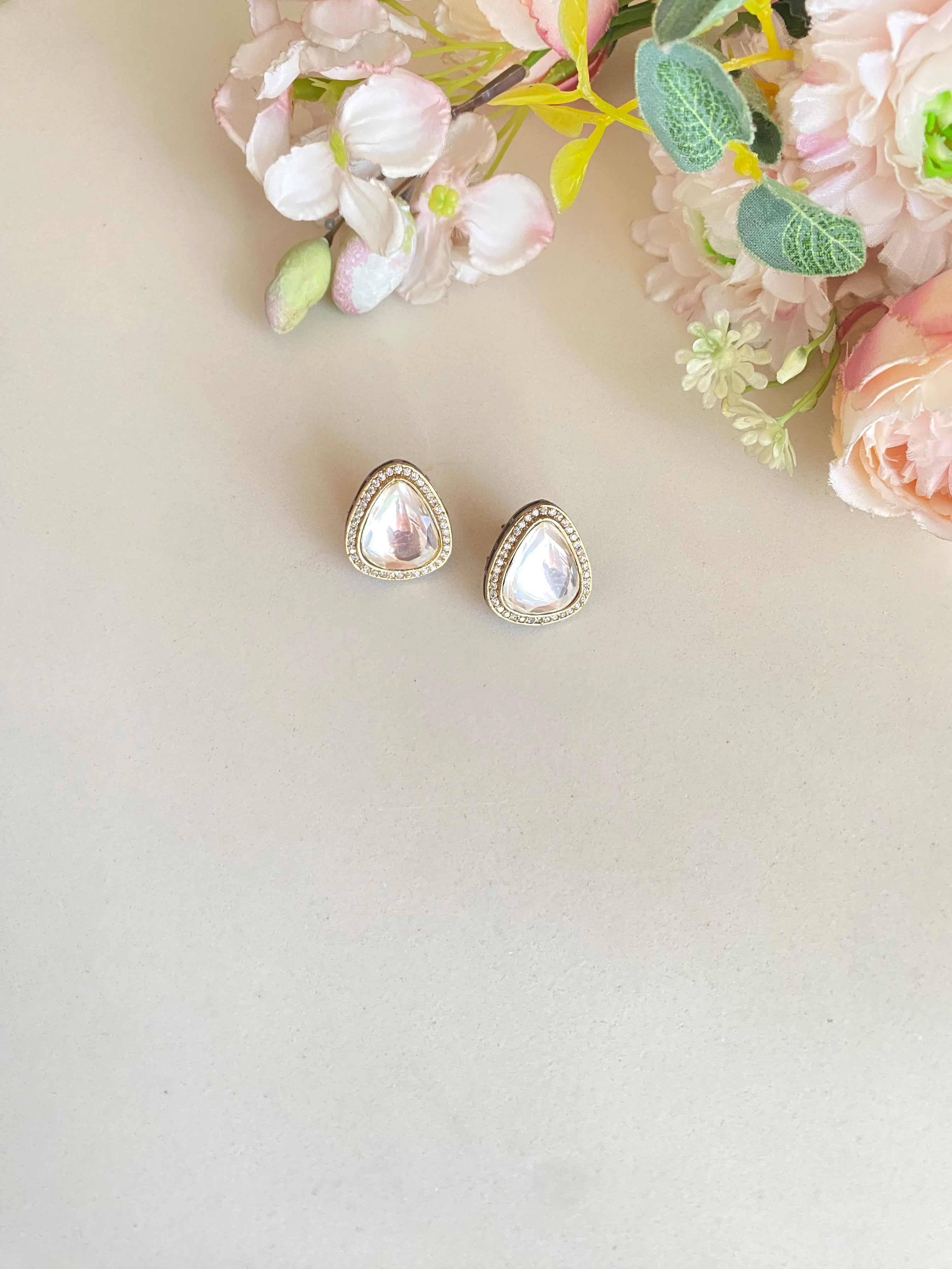Gold plated Moissanite Earrings