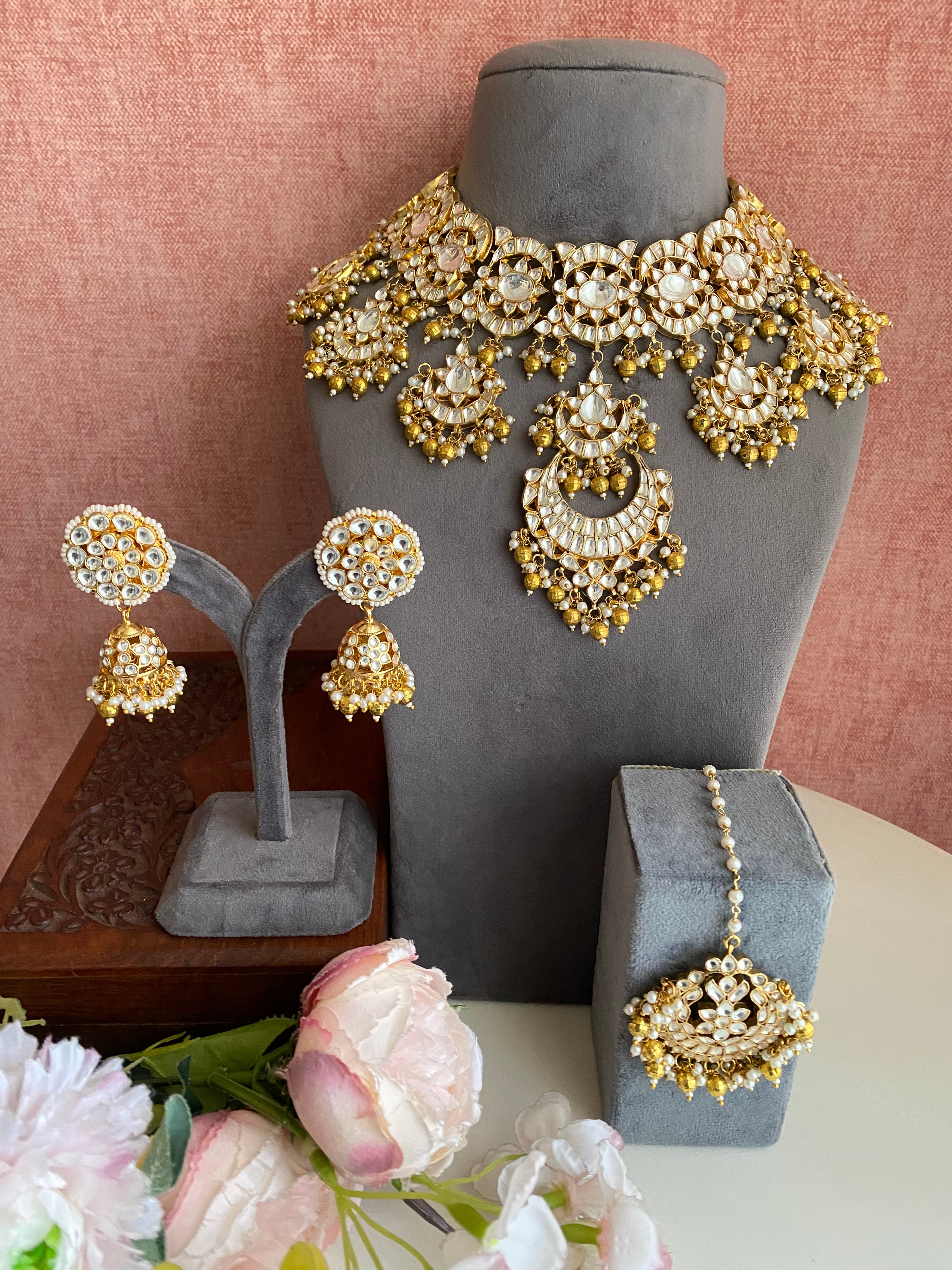 Kundan Gold plated Bridal Necklace set