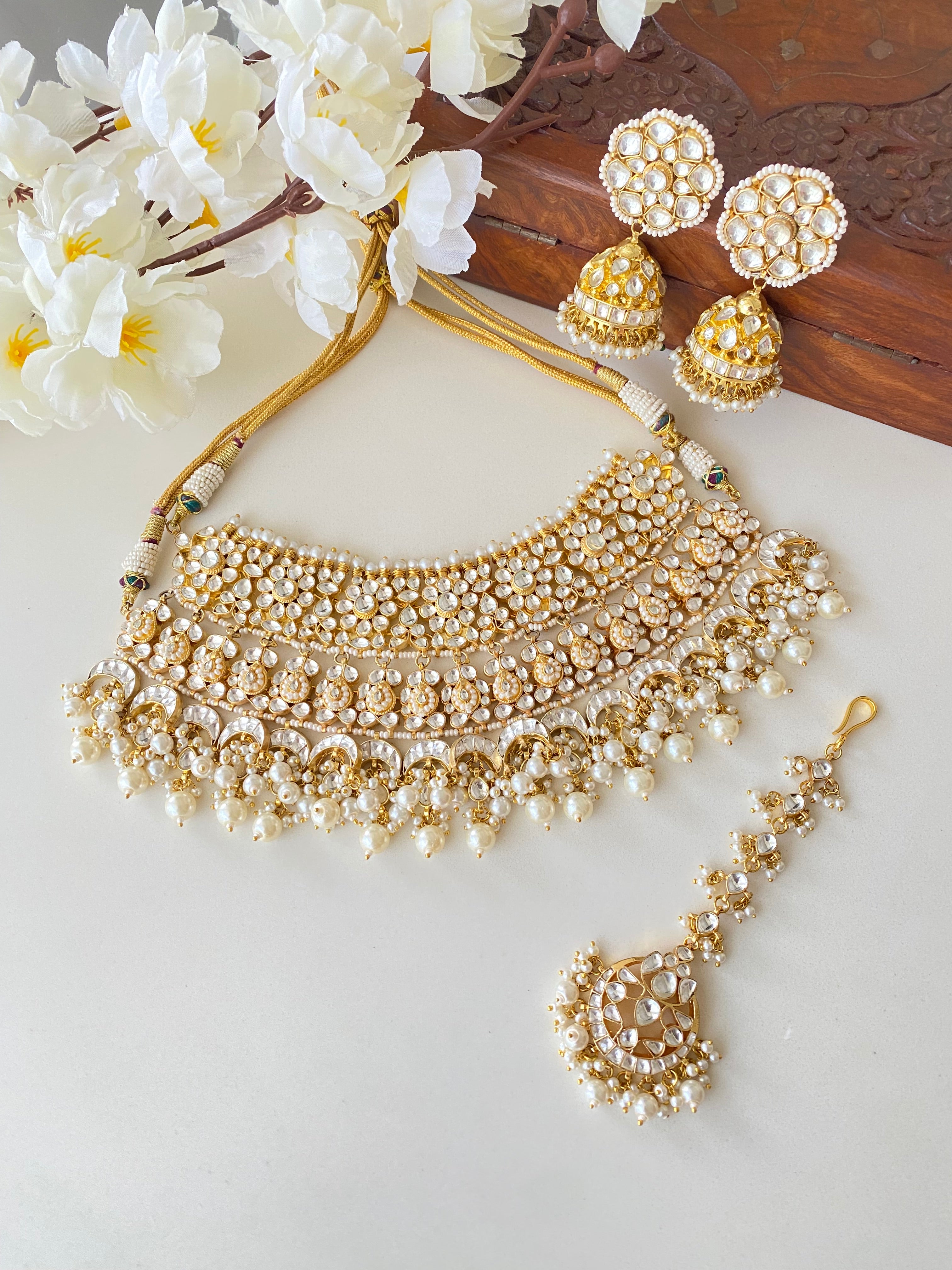 Kundan Gold plated Bridal Necklace Set