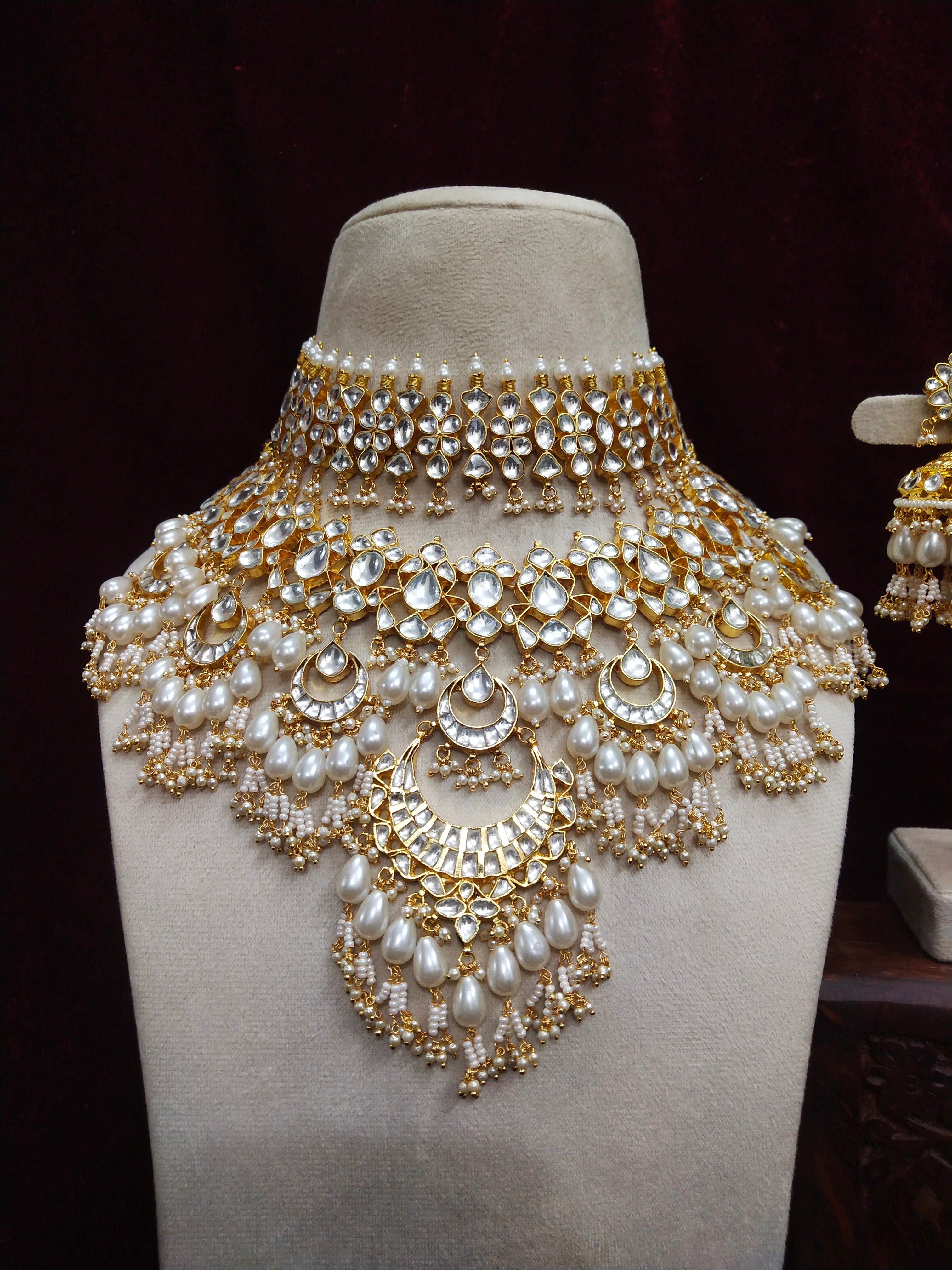Gold plated Kundan Necklace Set