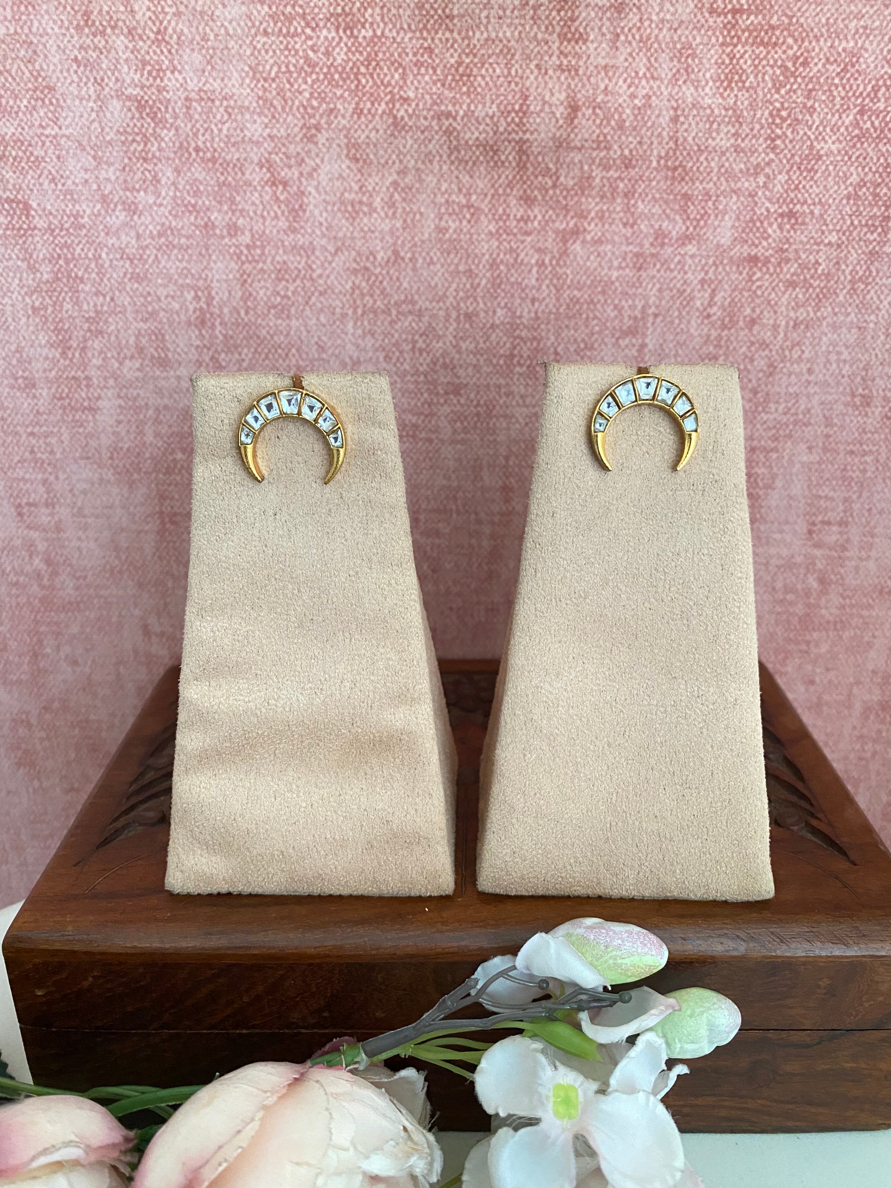 Gold Plated Kundan Studs