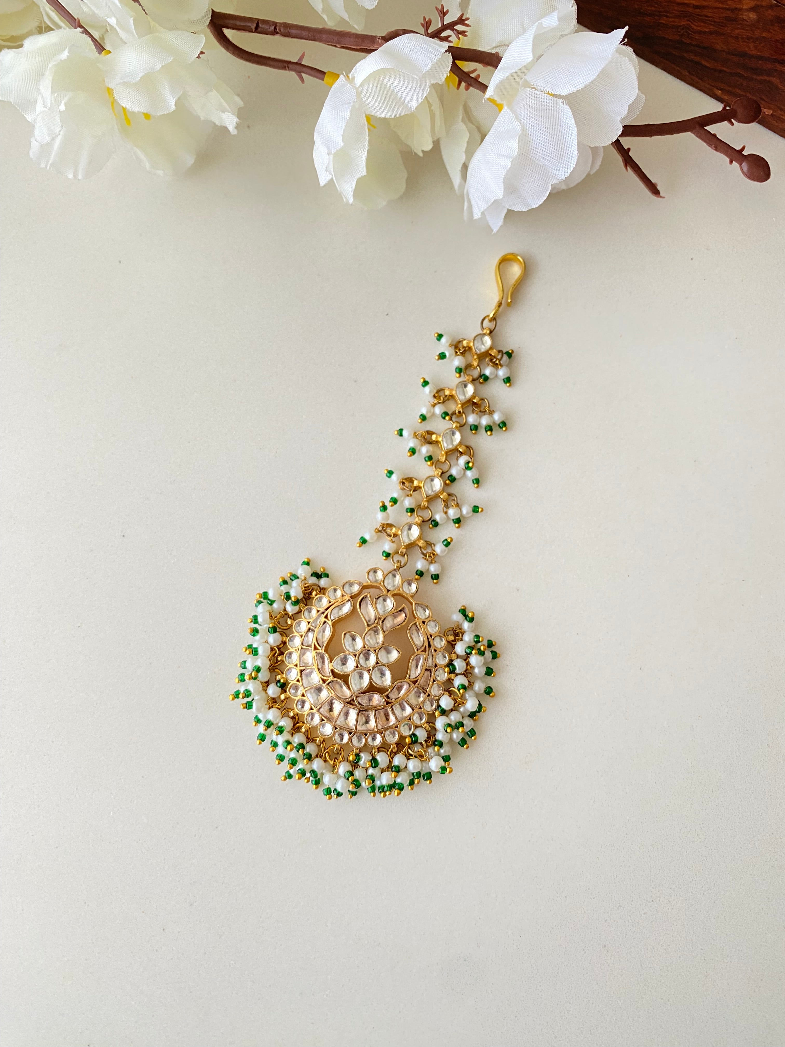 Gold Plated Kundan Tikka