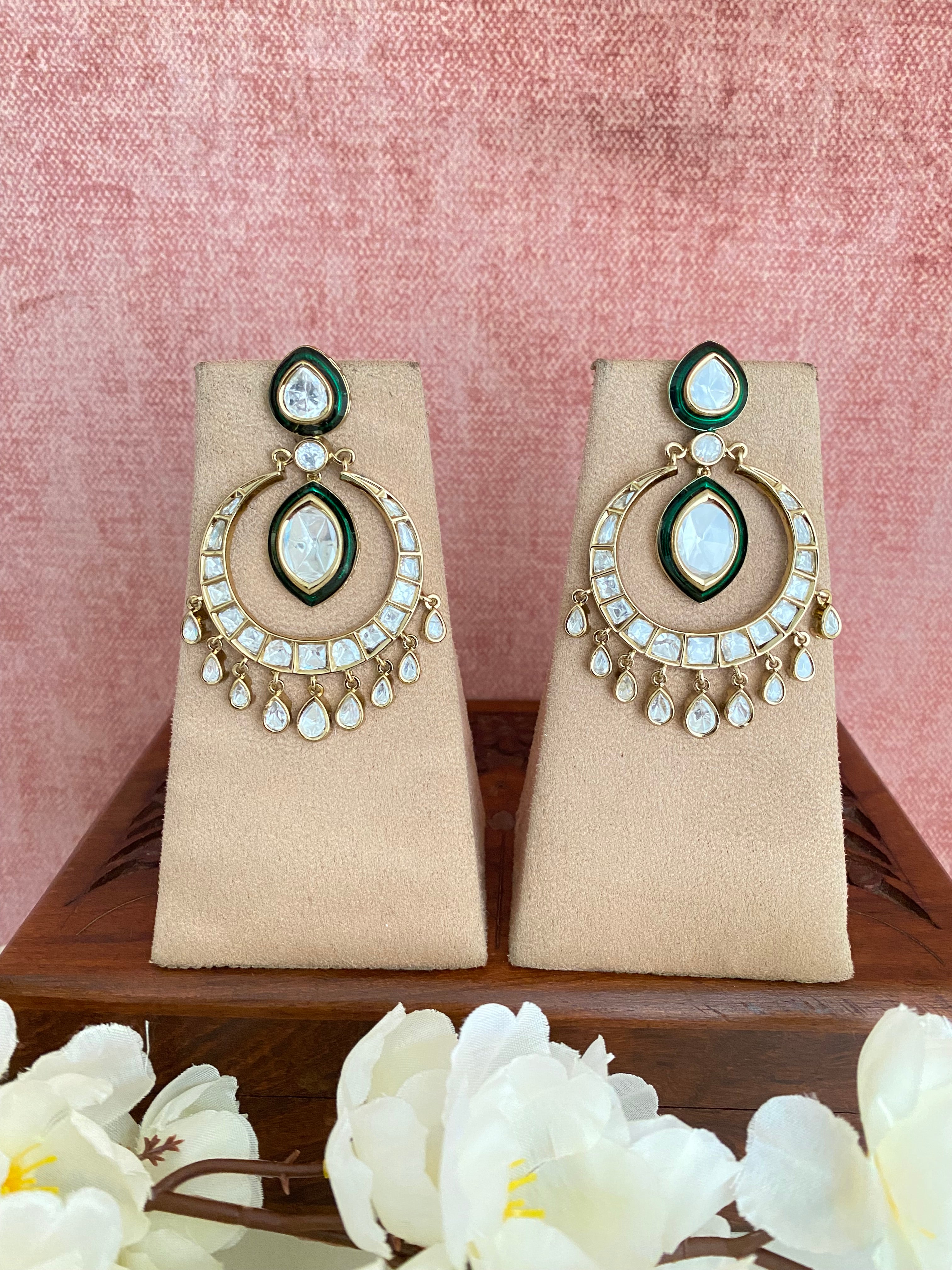 Green Moissanite earrings