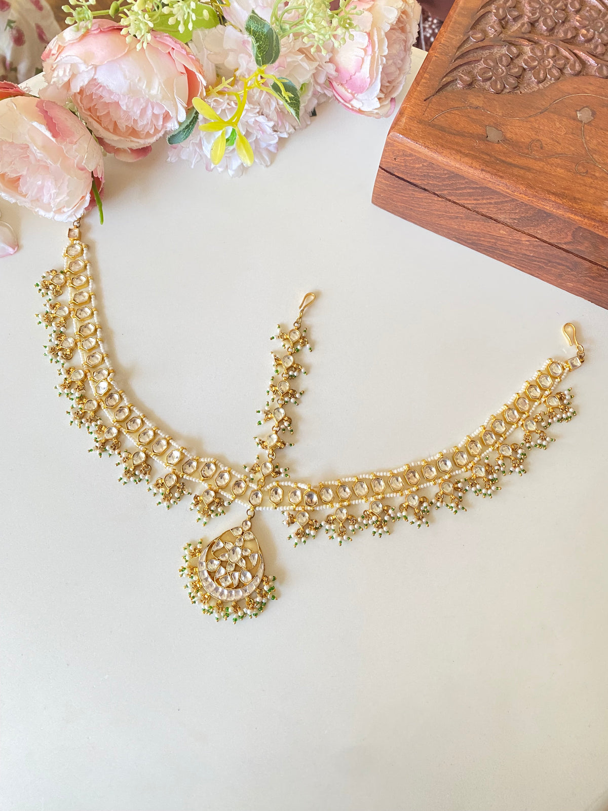 Gold Plated Kundan Mathapatti
