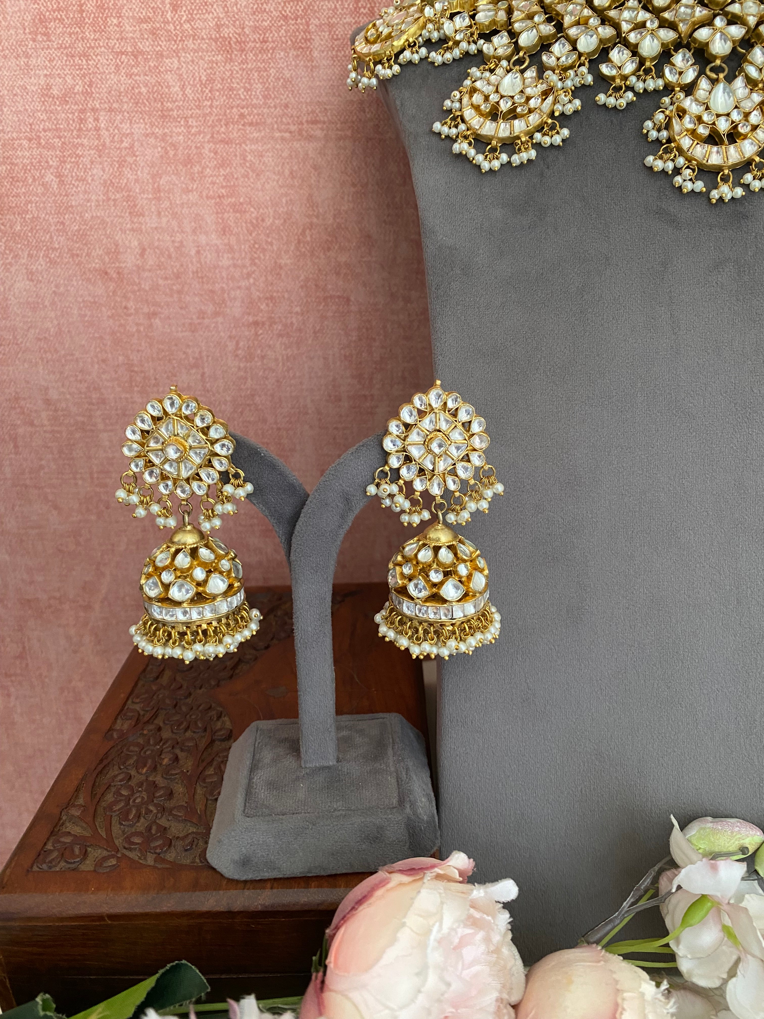 Gold plated Kundan Bridal Necklace Set