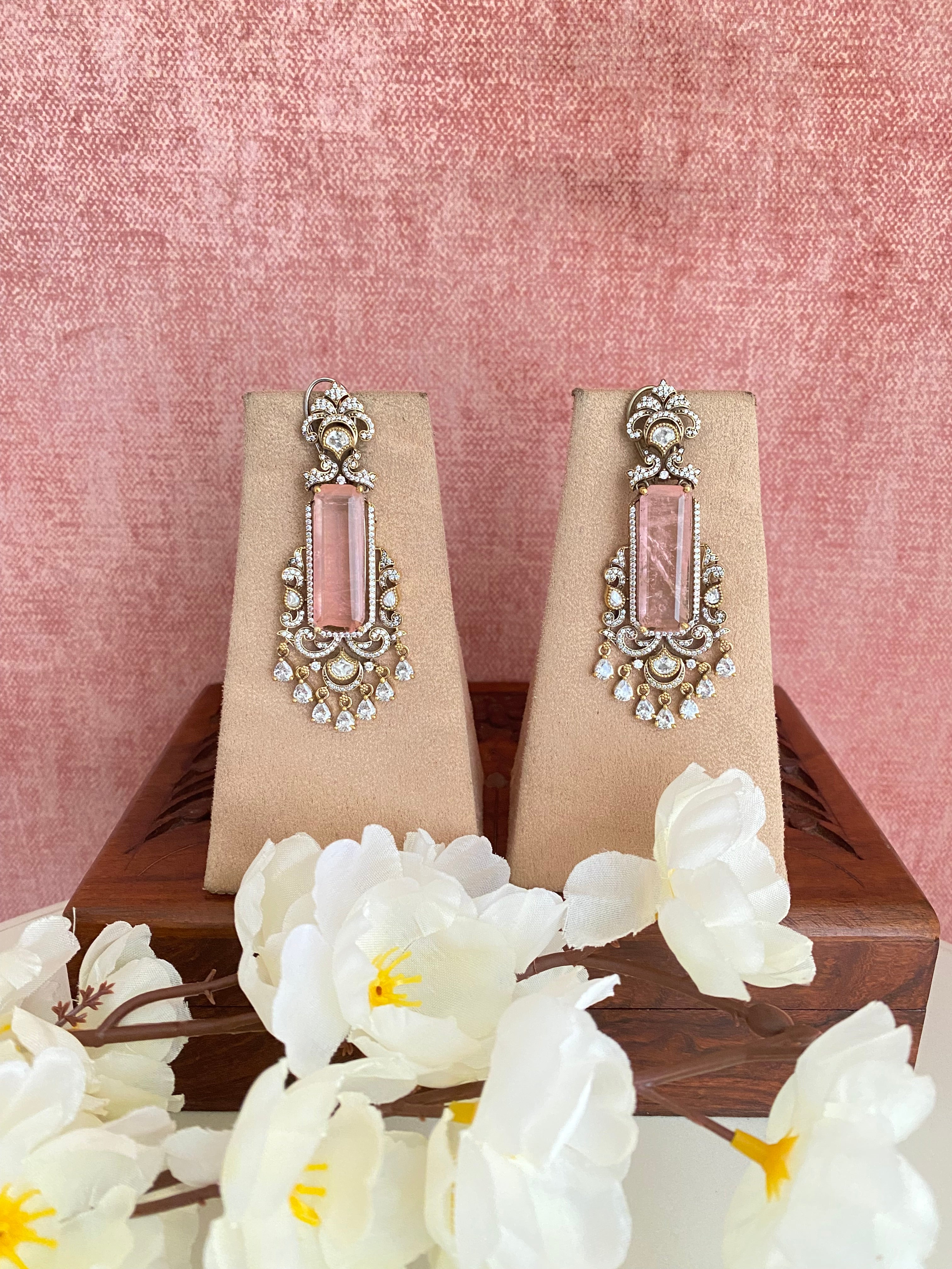 Gold plated Moissanite Earrings