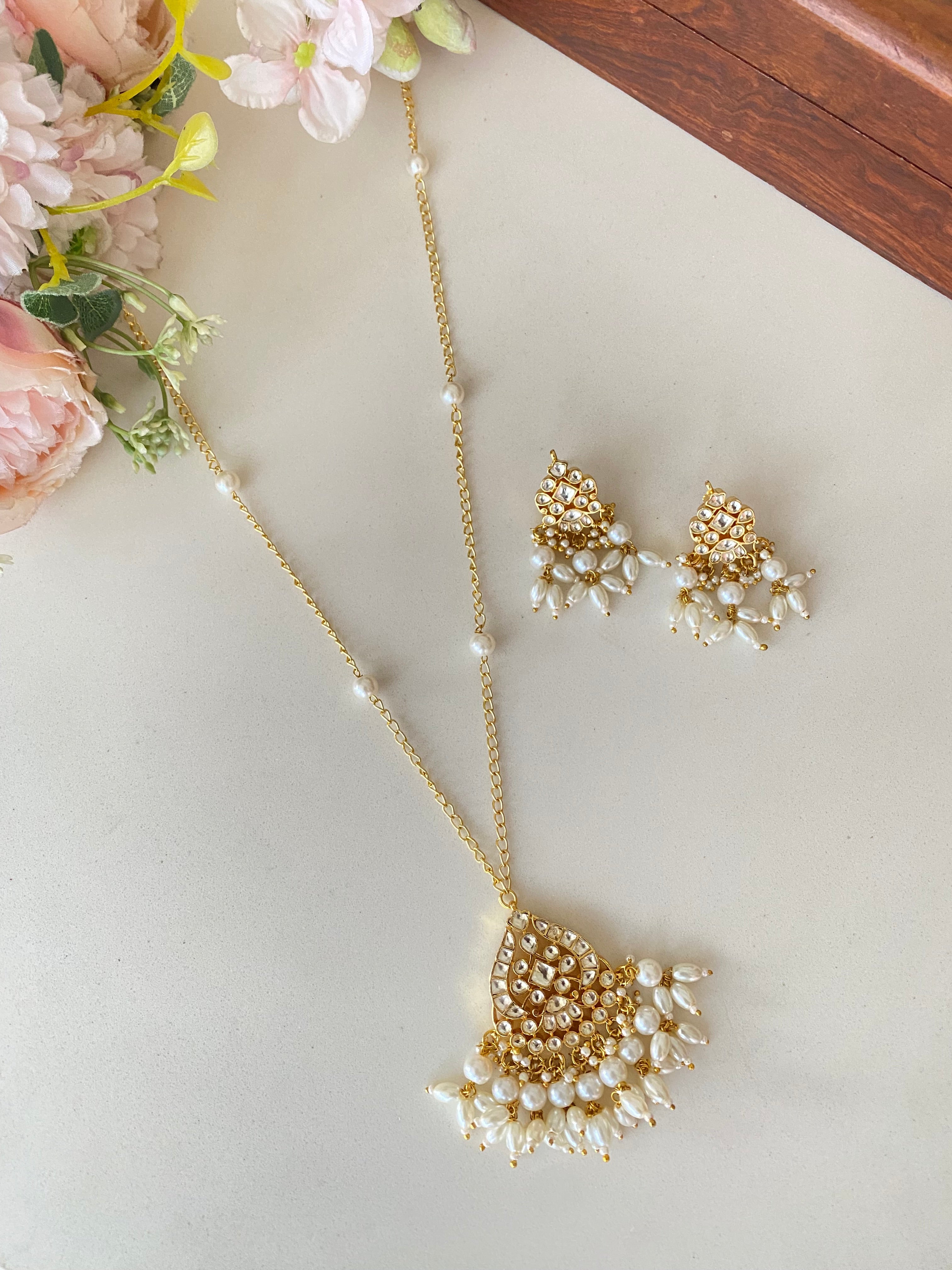 Gold Plated Kundan Long set