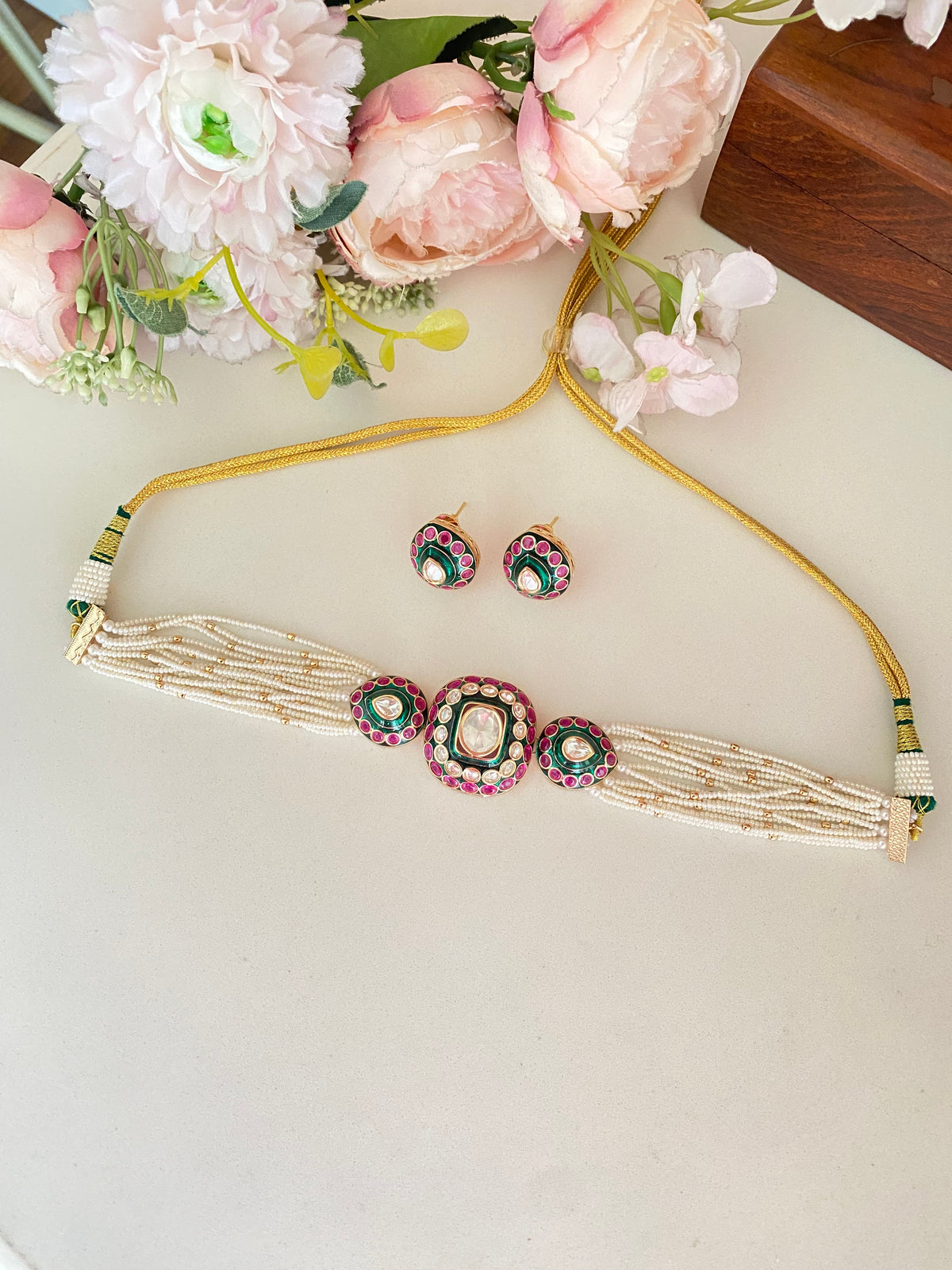 Moissanite Polki Choke Set