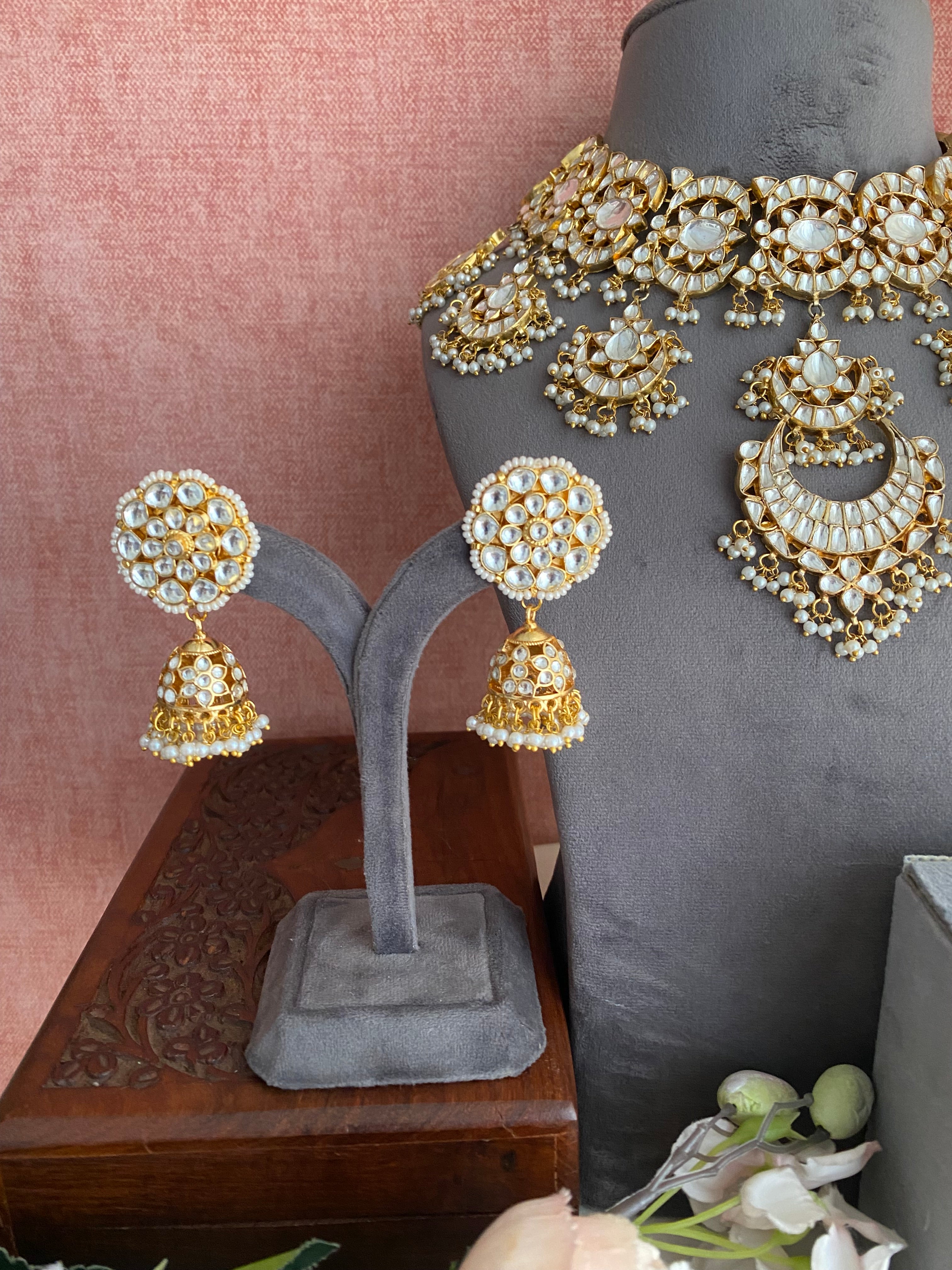 Kundan Gold plated Bridal Necklace set