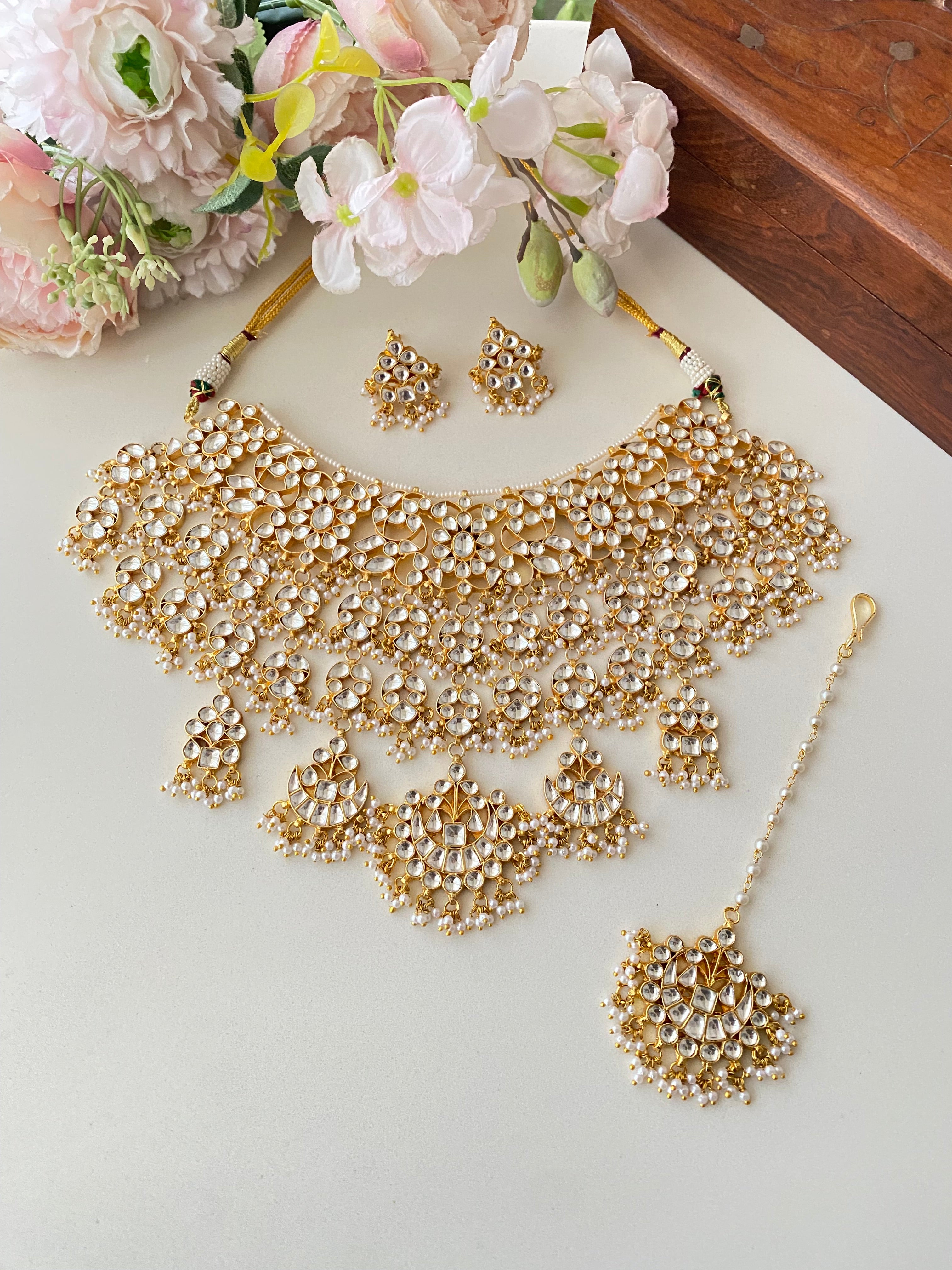 Kundan Gold plated Bridal Necklace set