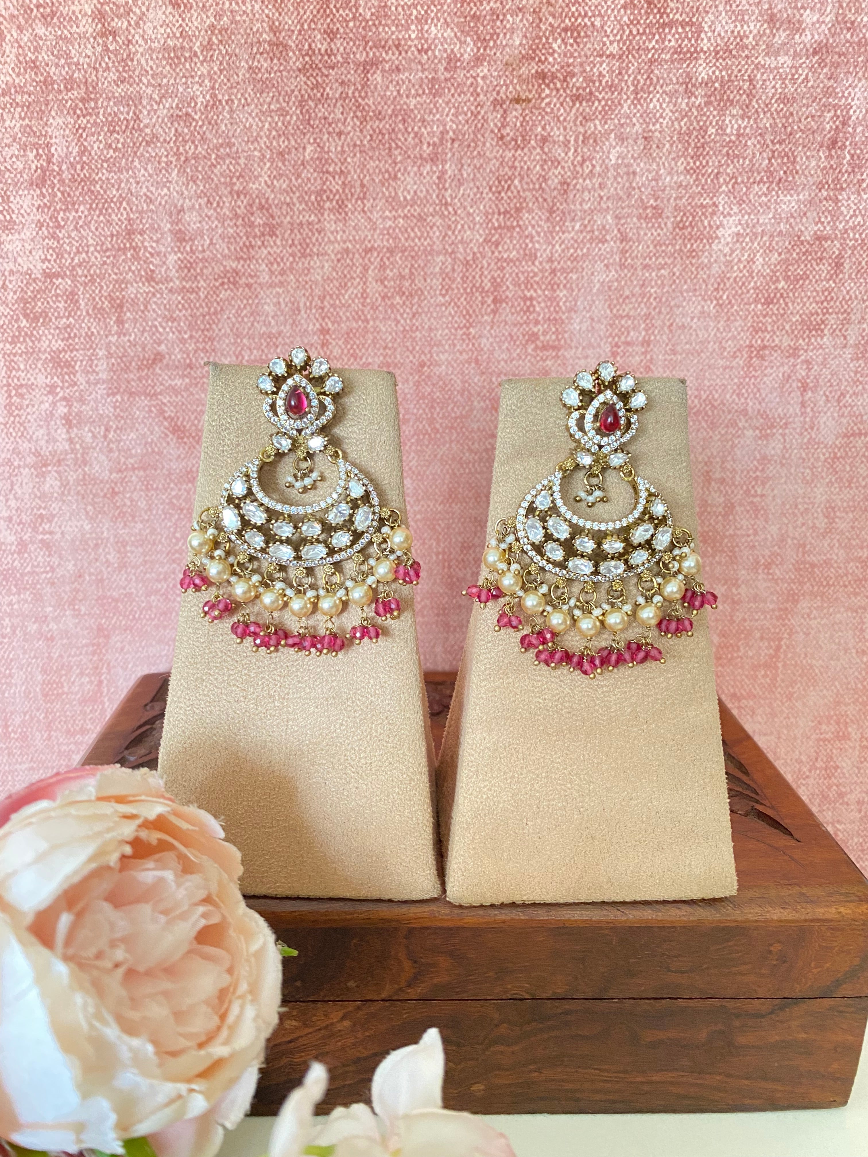 Silver plated Moissanite Earrings