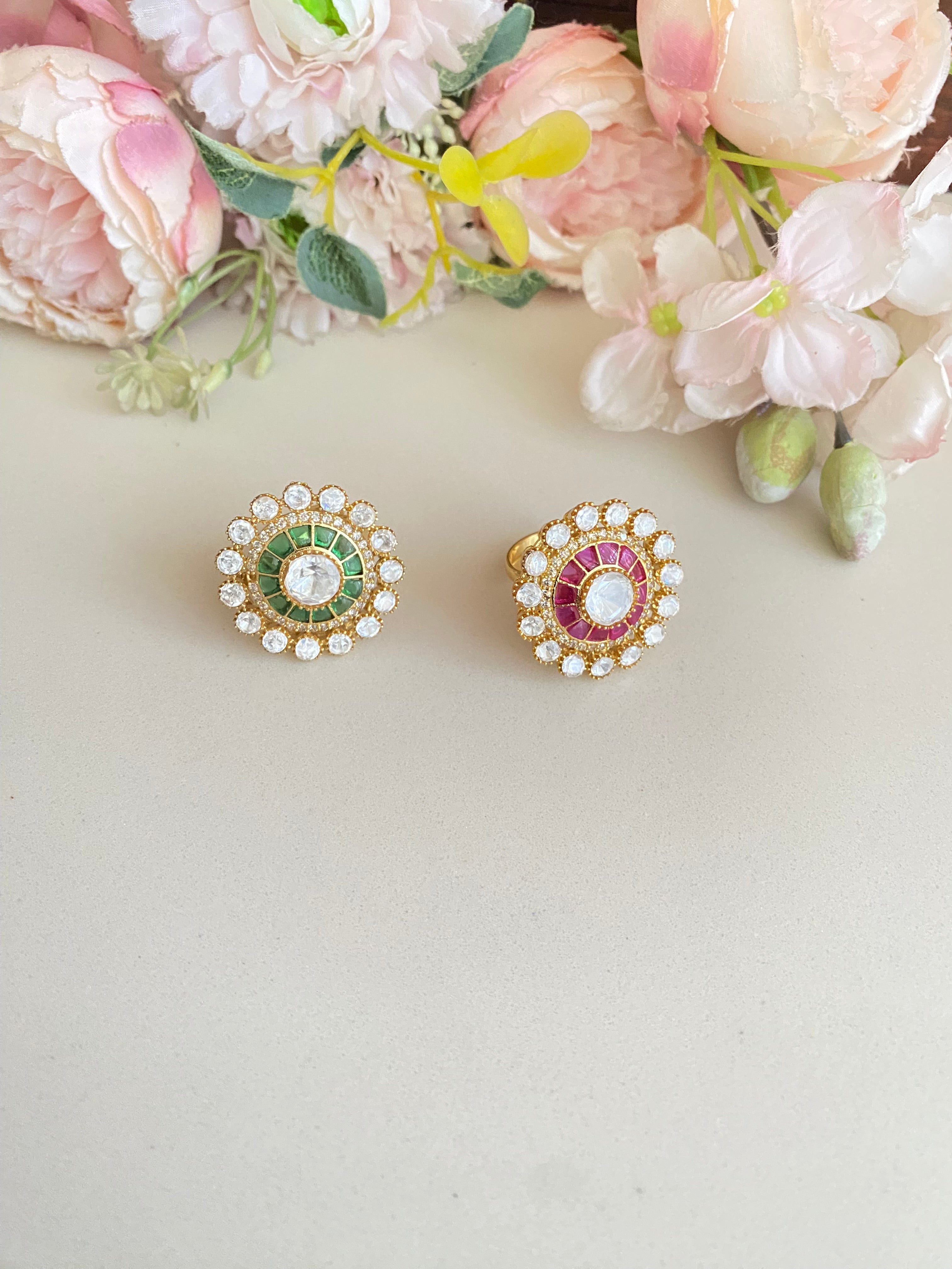 Gold plated Moissanite Ring