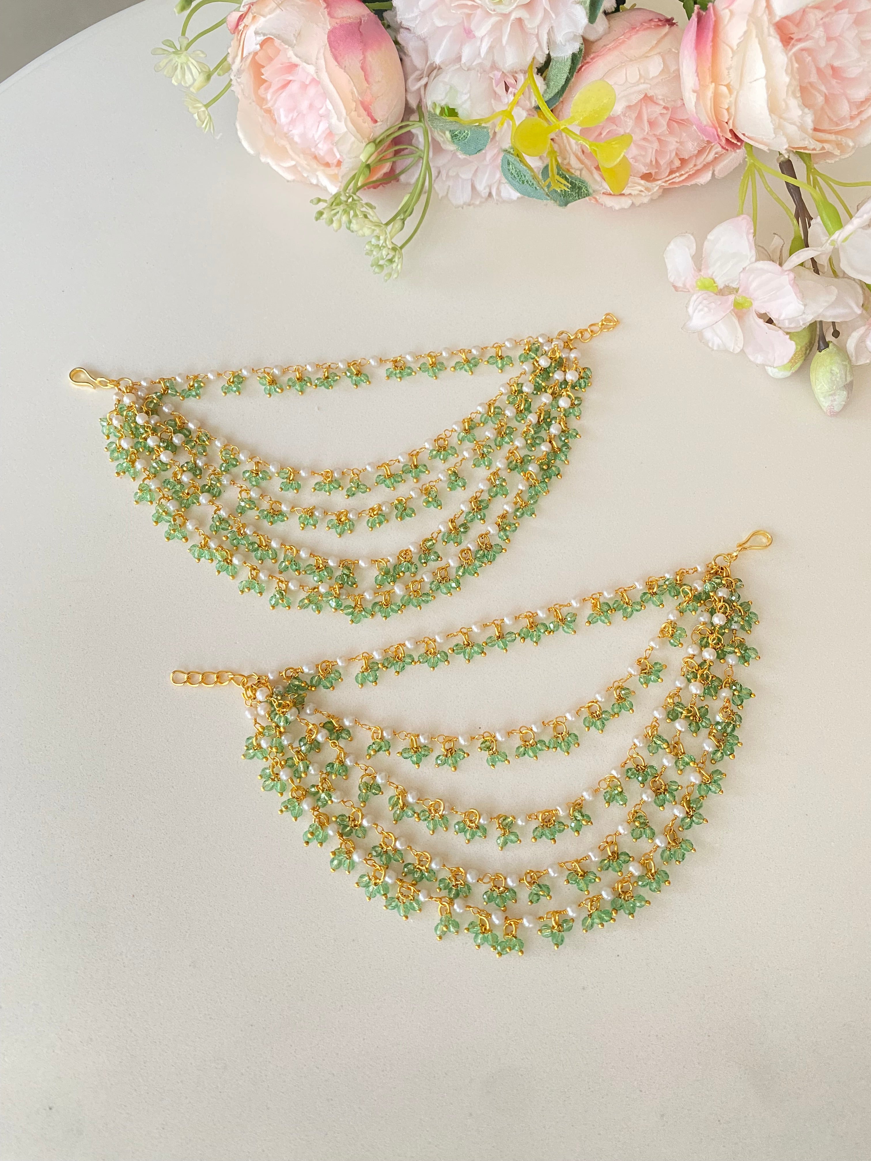 Gold Plated Pearl Ear Chain