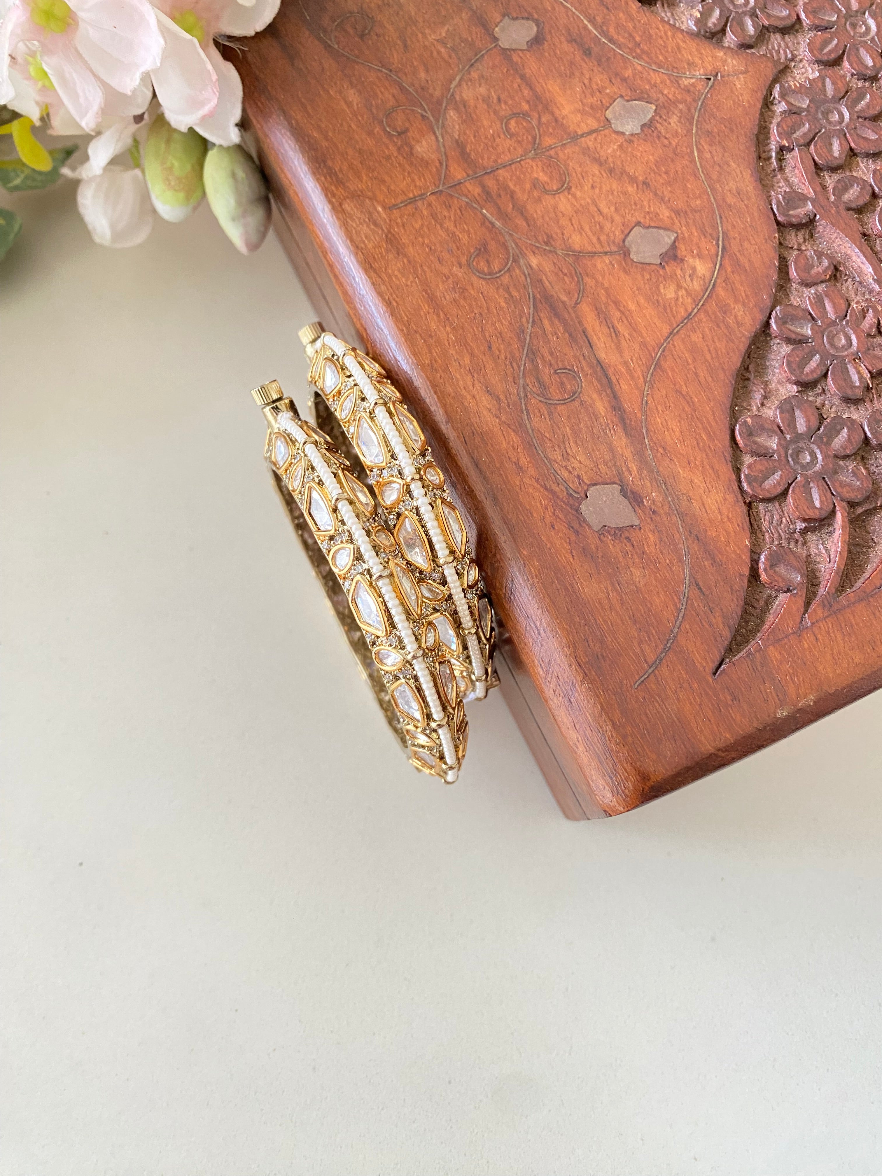Dual plated Moissanite Bangles