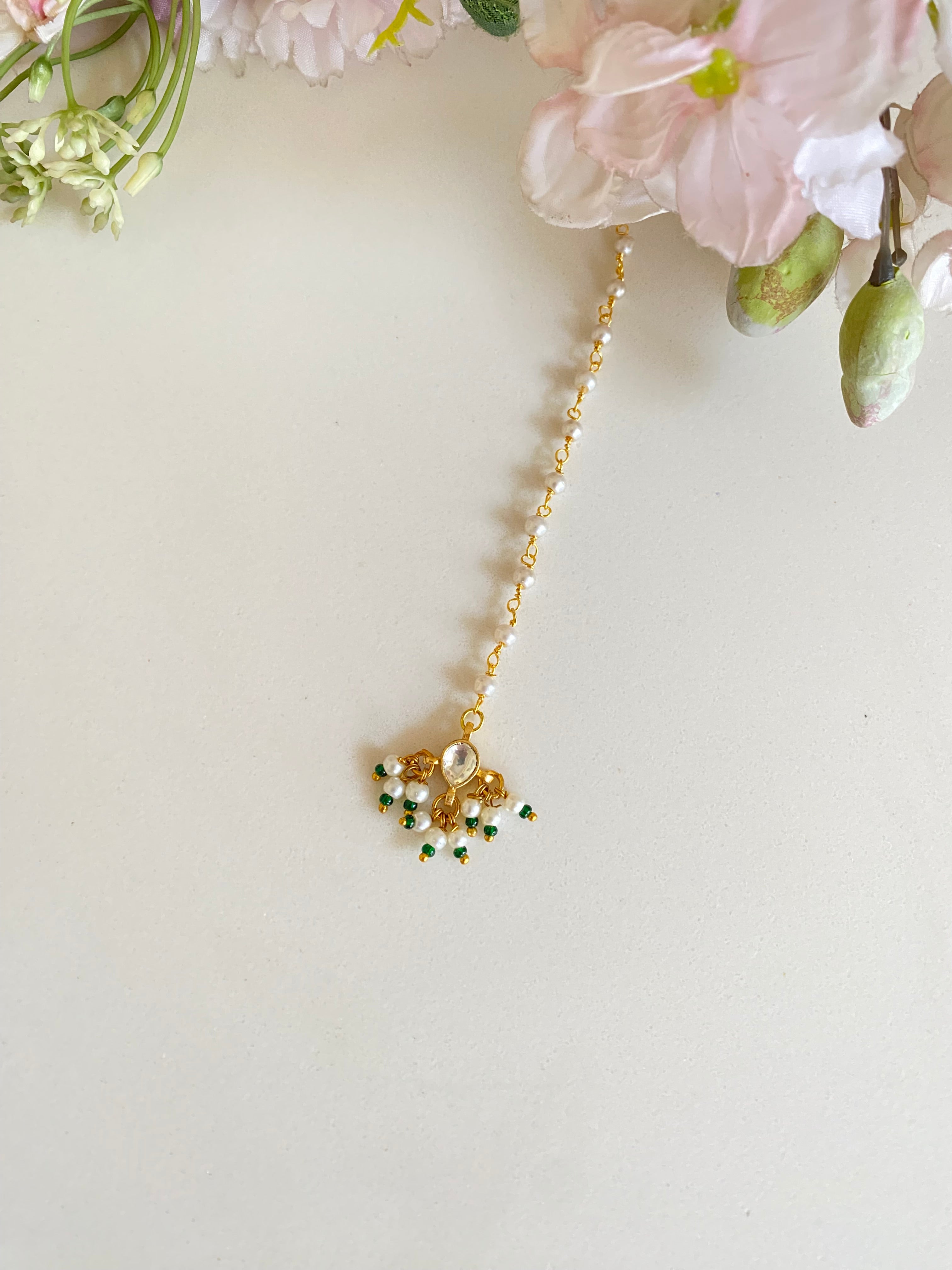 Gold Plated Kundan Small Tikka