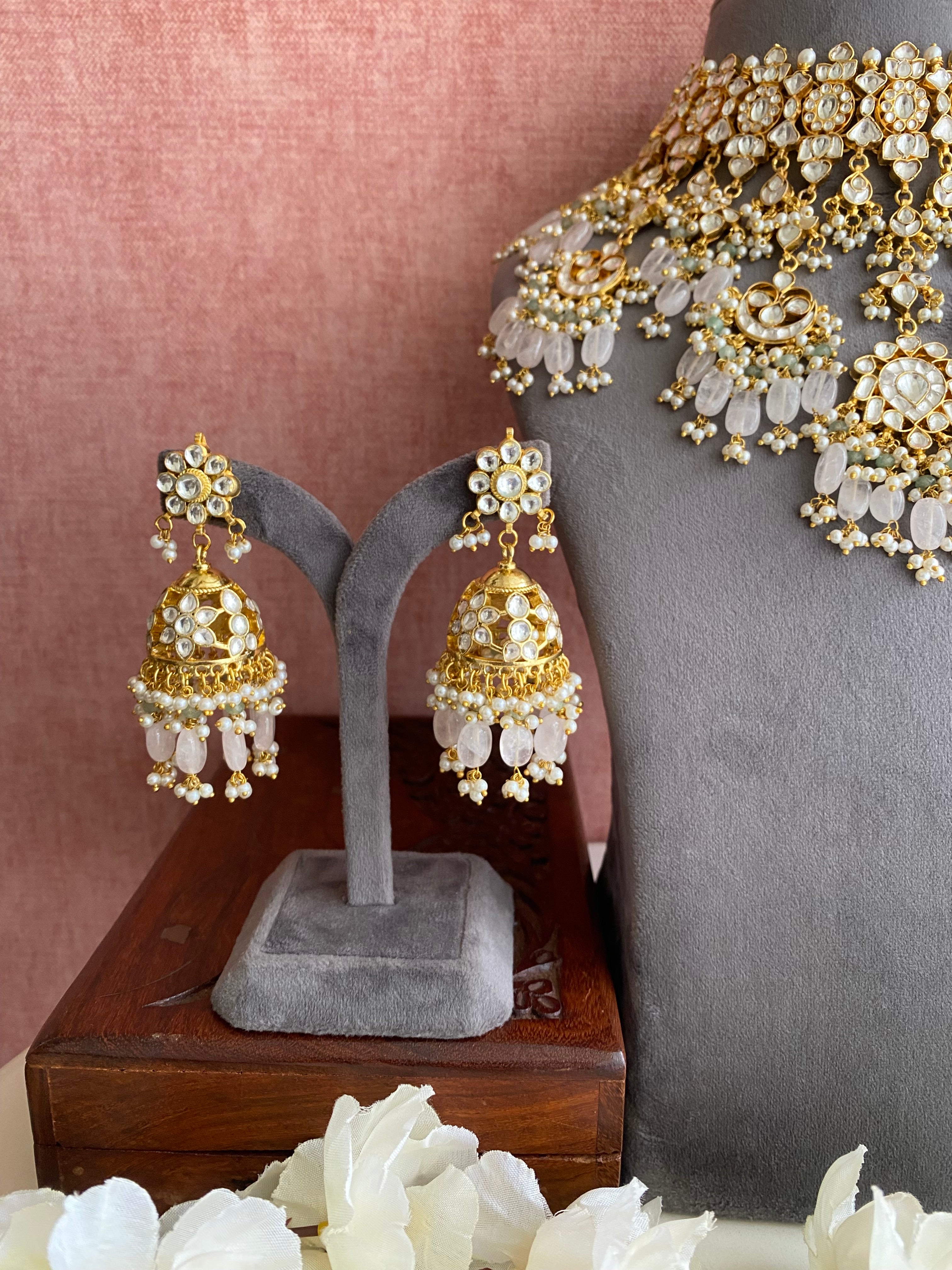 Gold plated Kundan Necklace Set