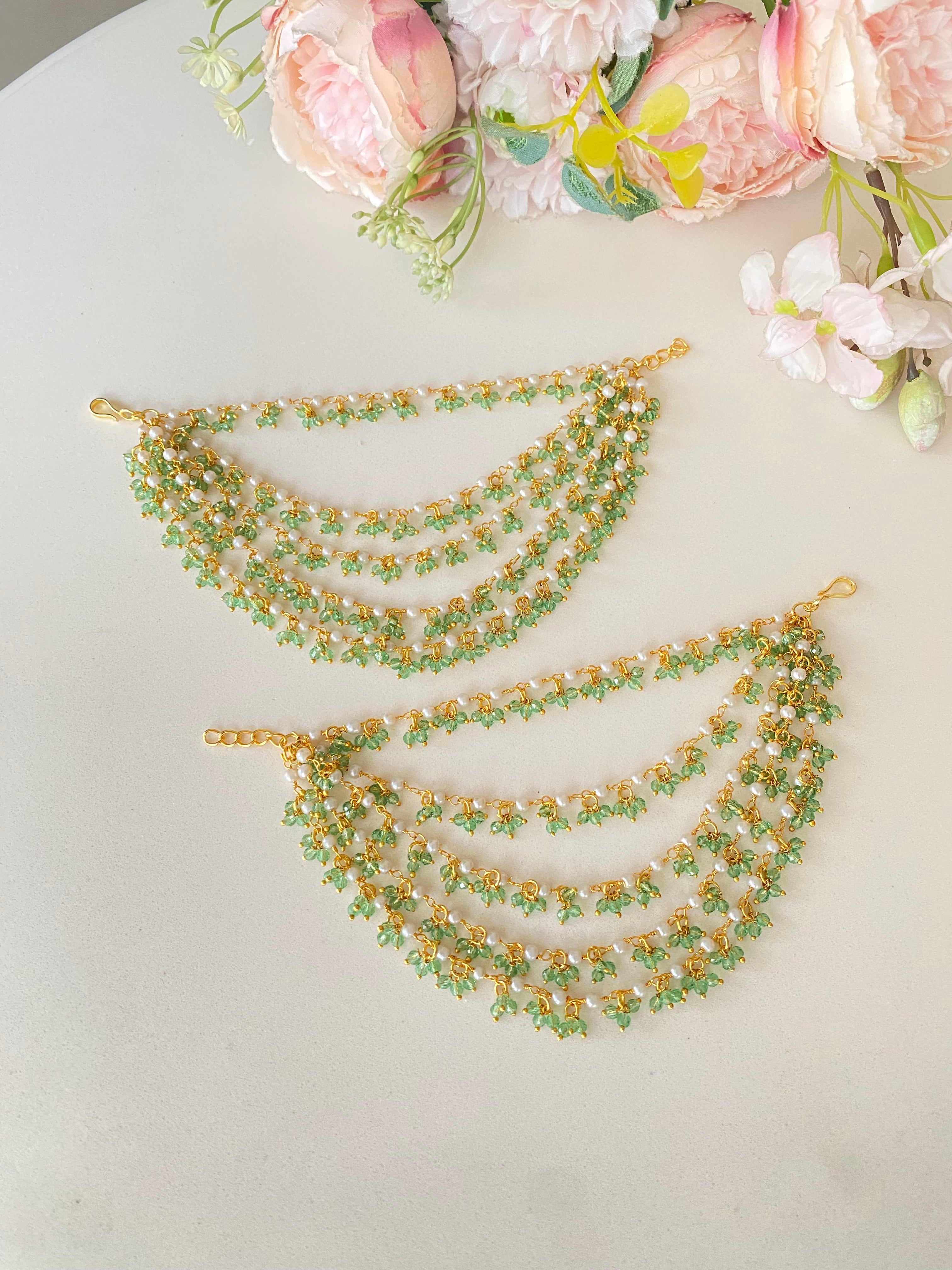 Gold Plated Pearl Ear Chain