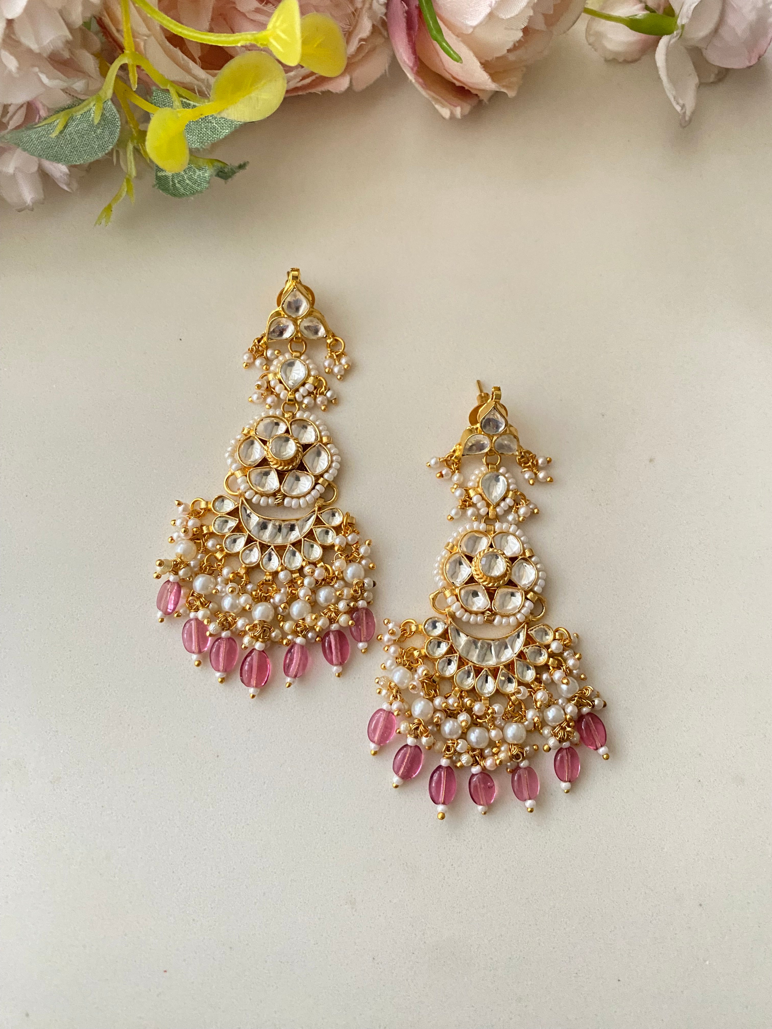 Gold Plated Kundan Earring