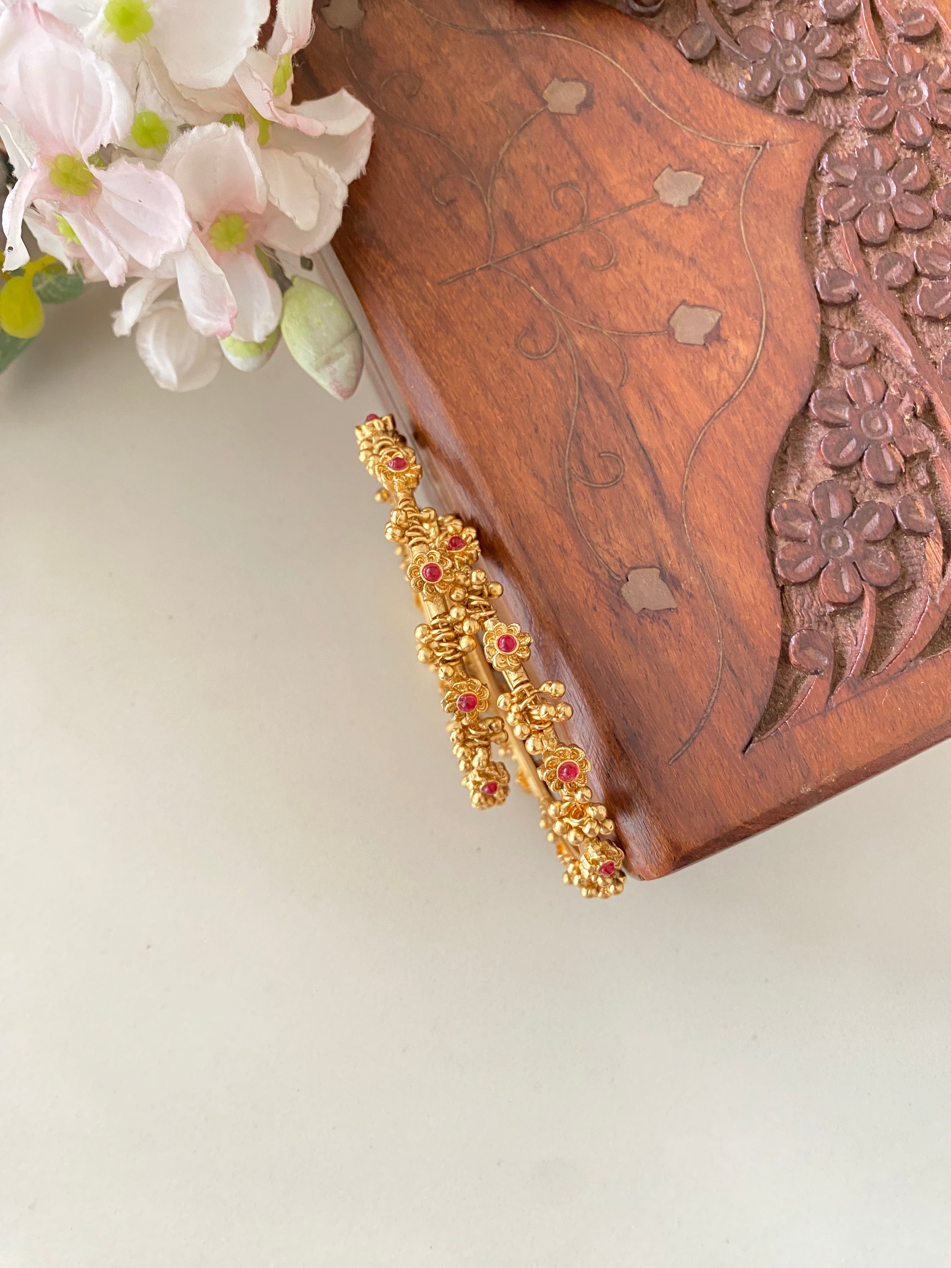 Gold plated Moissanite Bangles