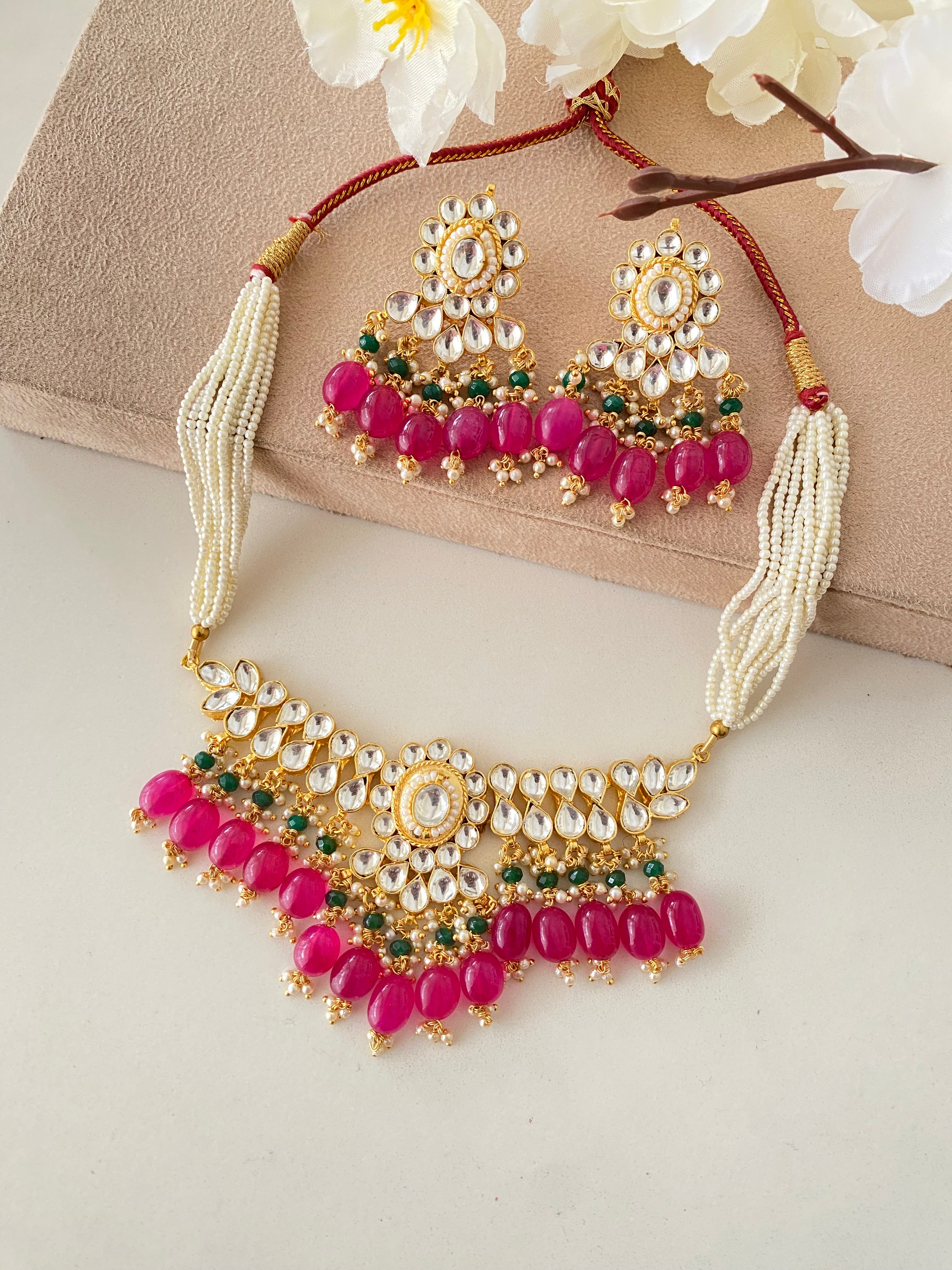 Gold plated Kundan Choker set