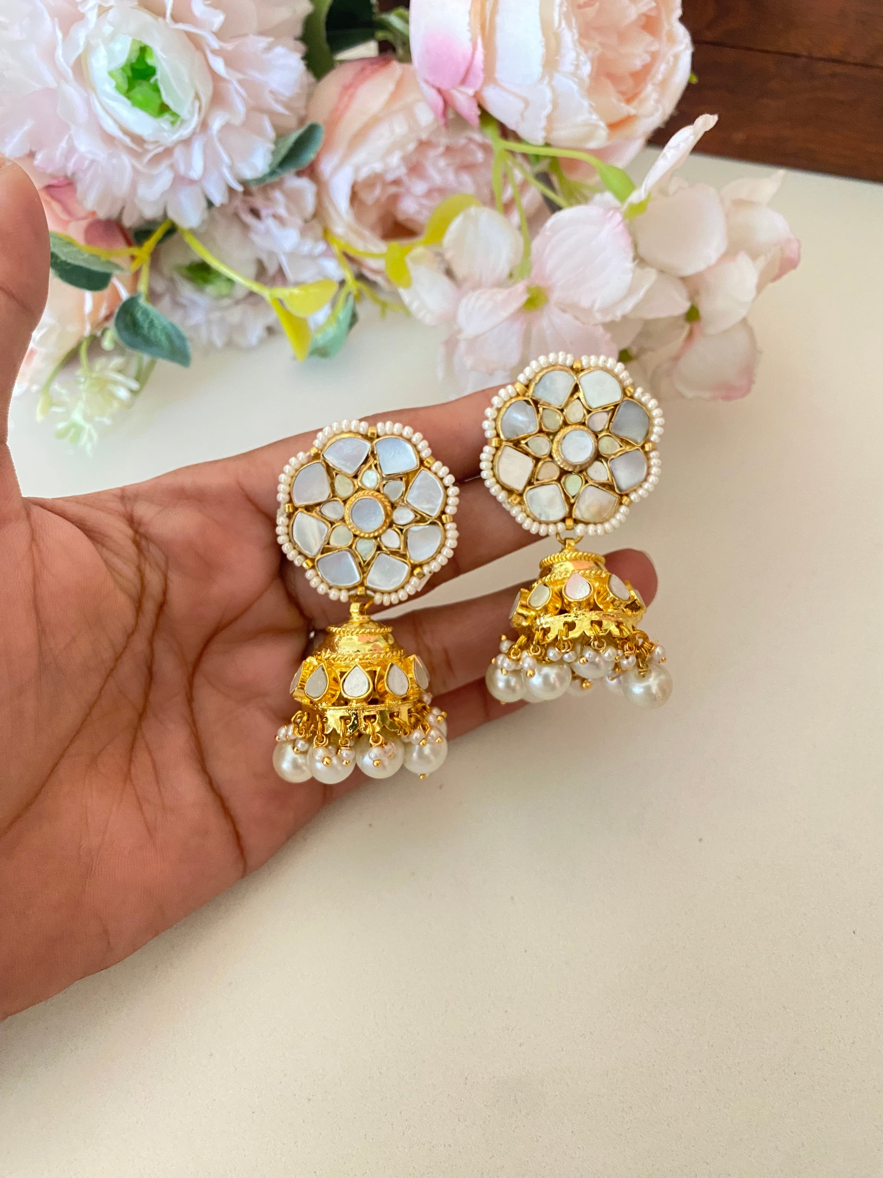 Mother Of Pearl Jhumka