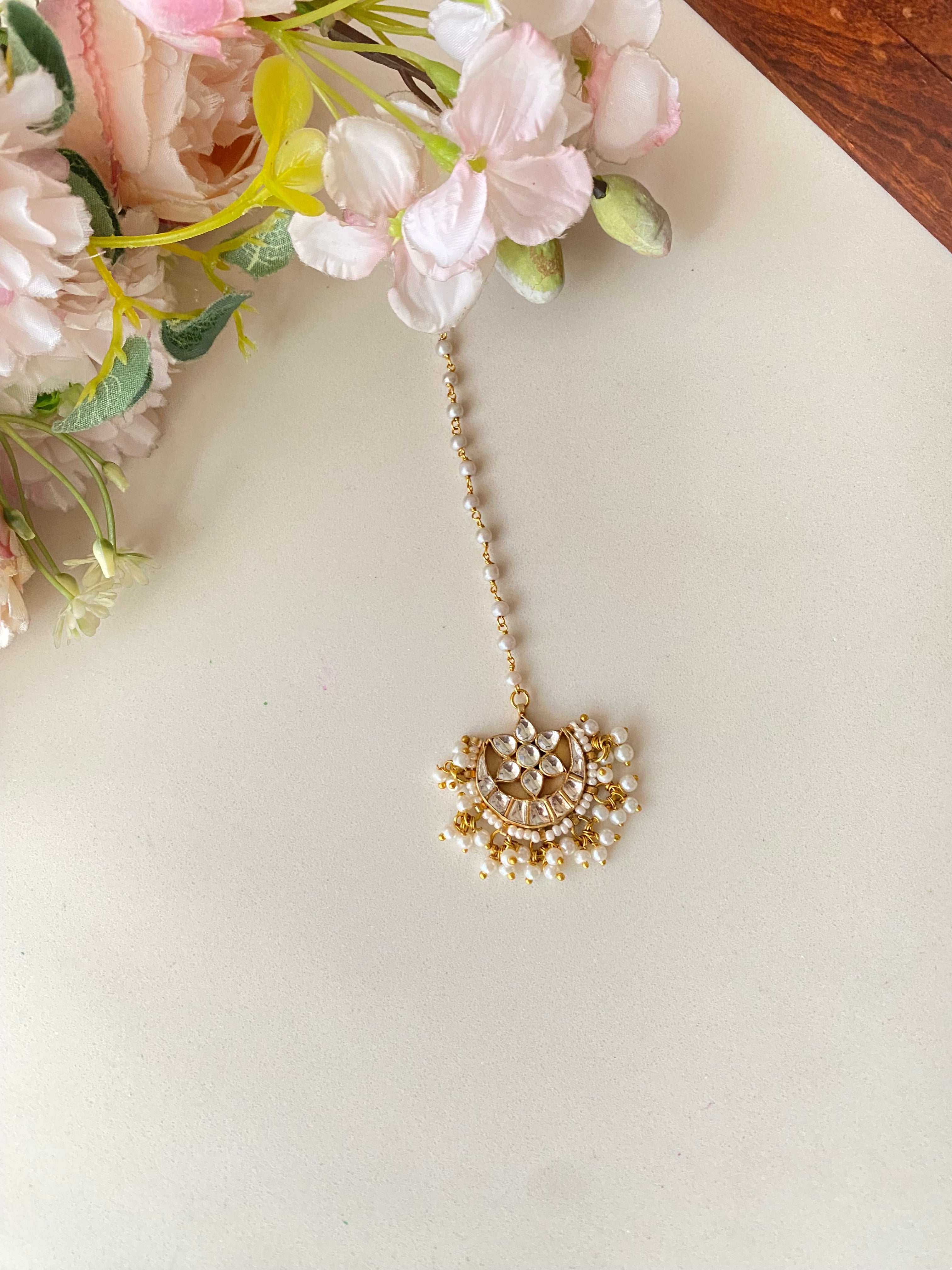 Gold Plated Kundan Tikka