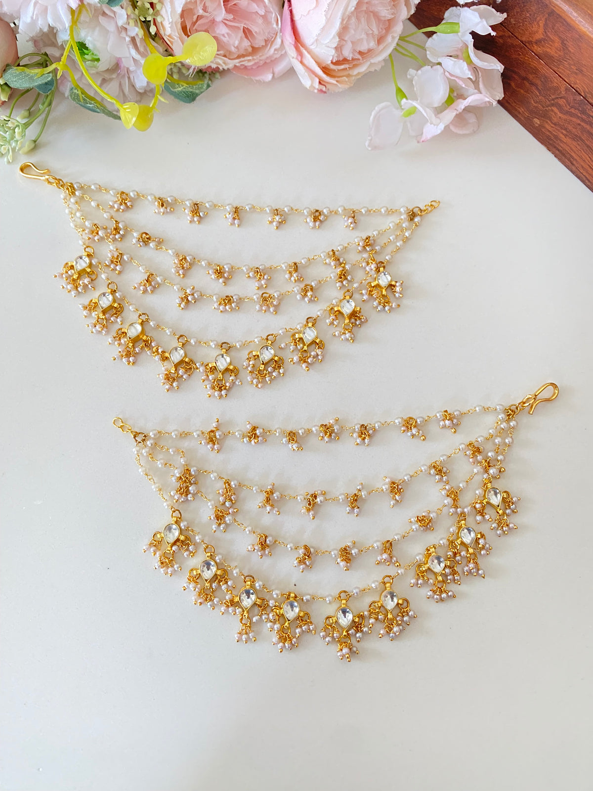Kundan Ear Chain