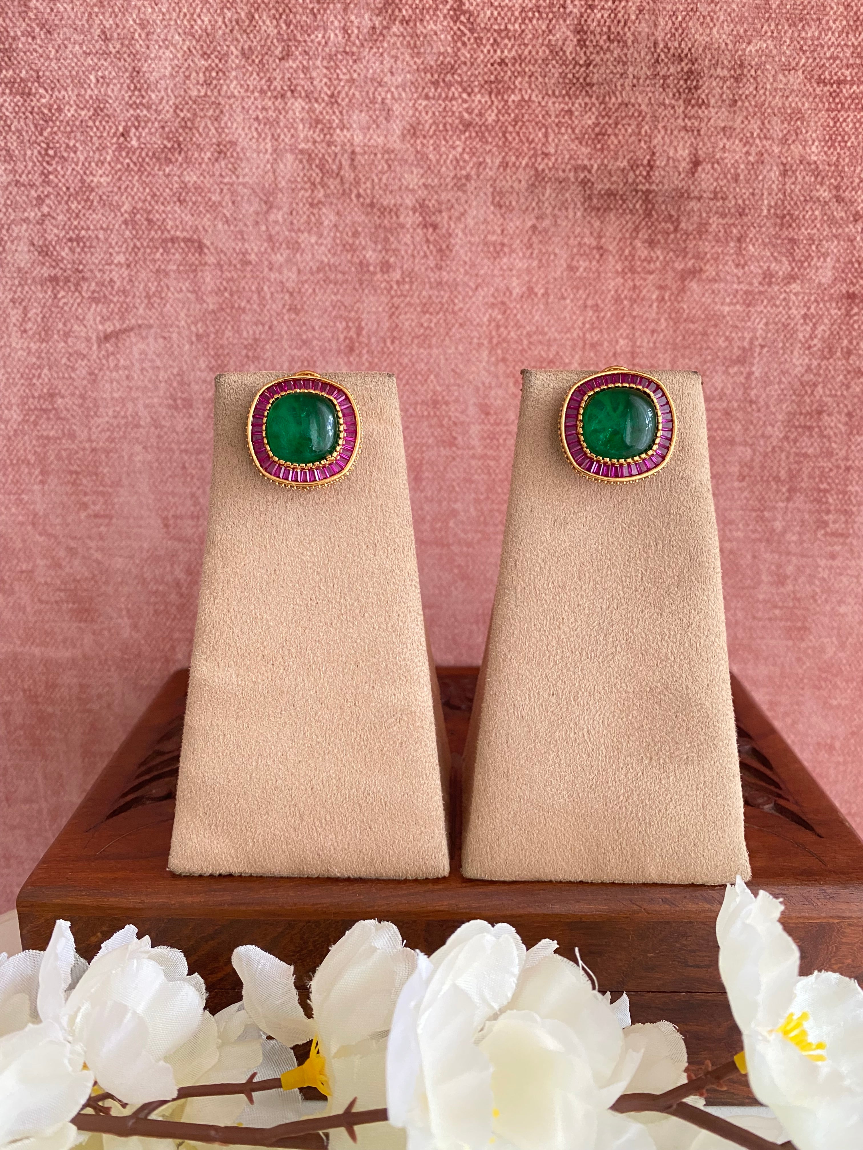 Gold plated Moissanite Earrings