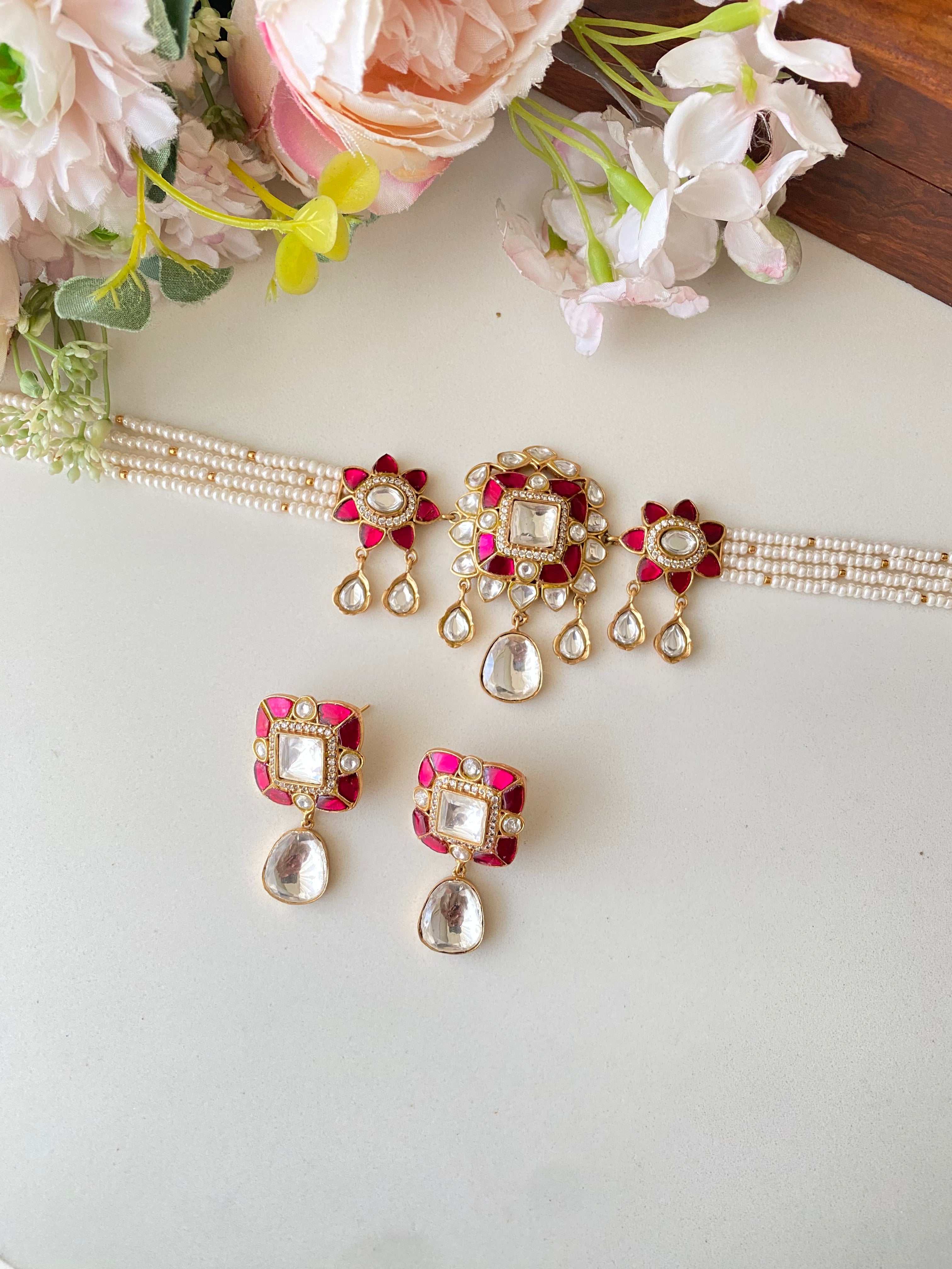 Moissanite choker set