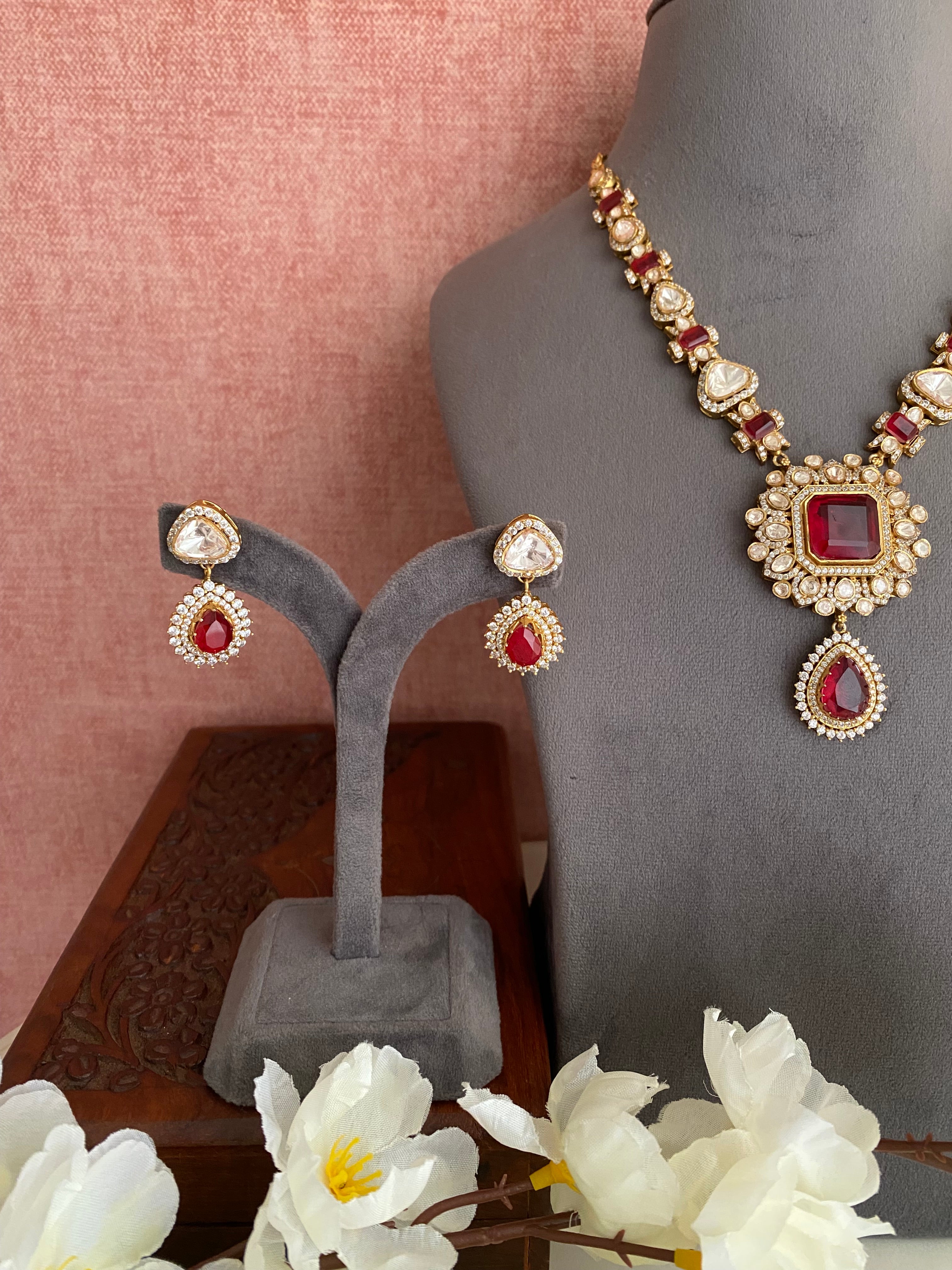 Moissanite Long necklace set