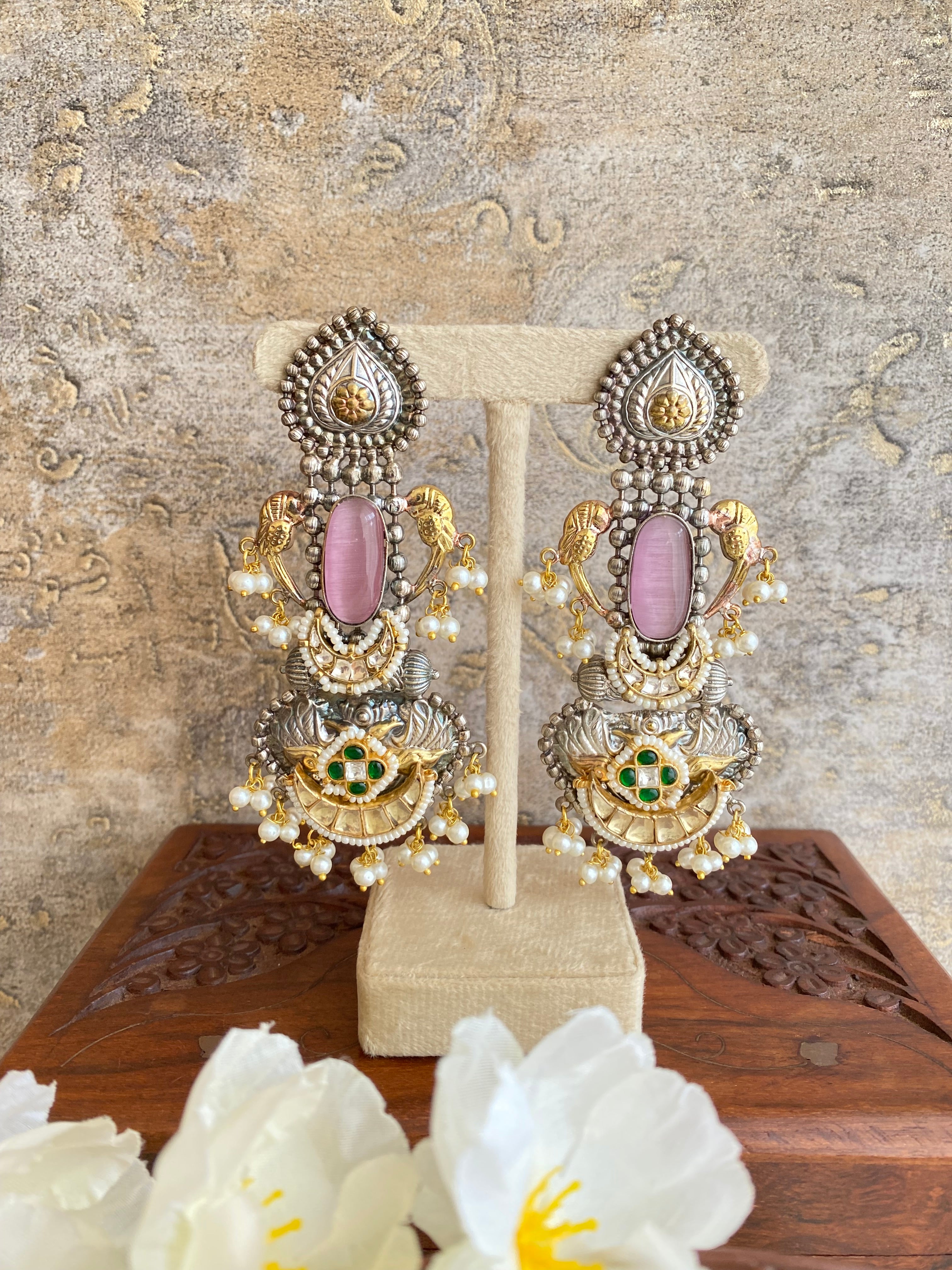 Oxidised Earring