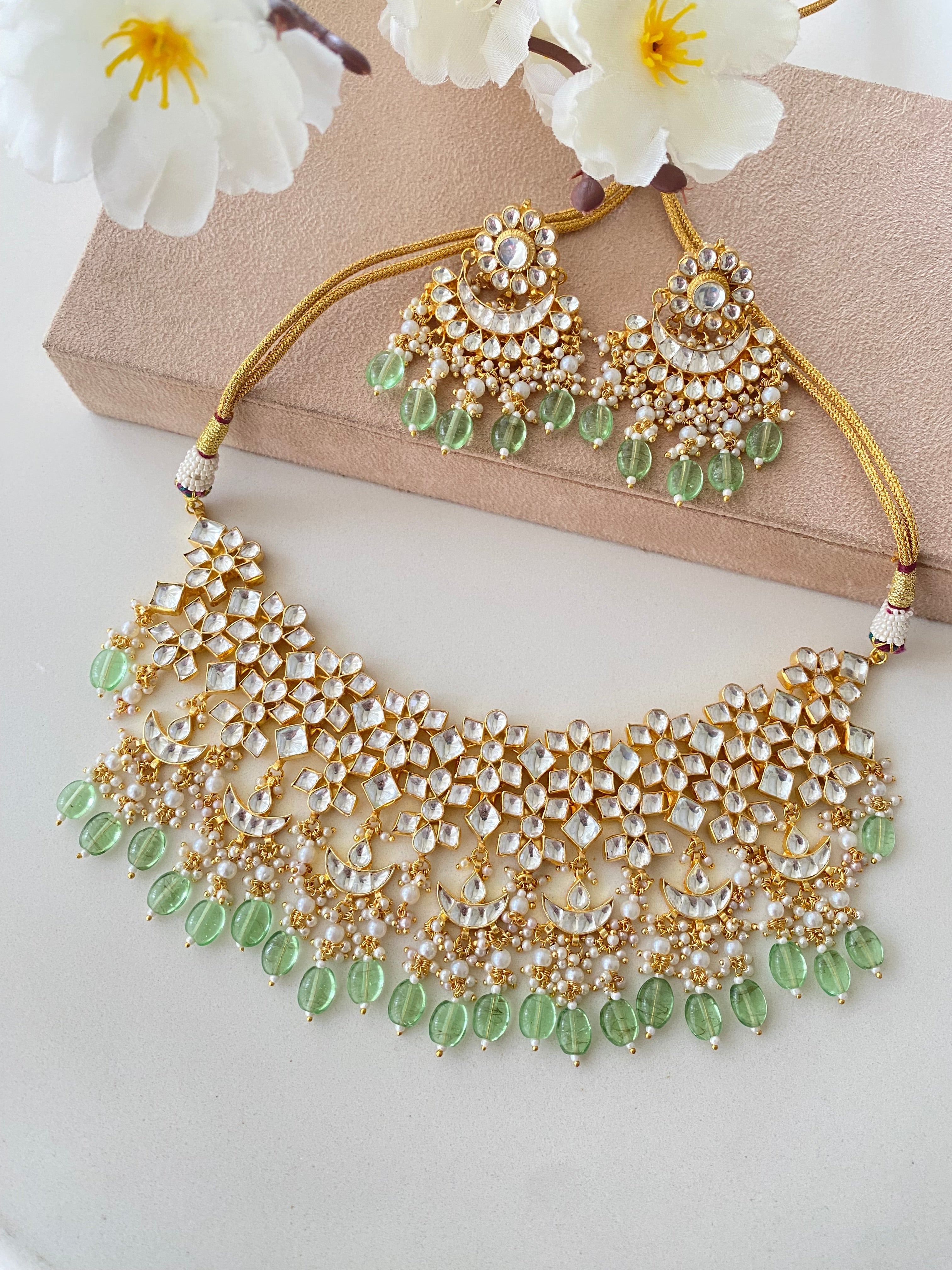 Gold plated Kundan Choker Set