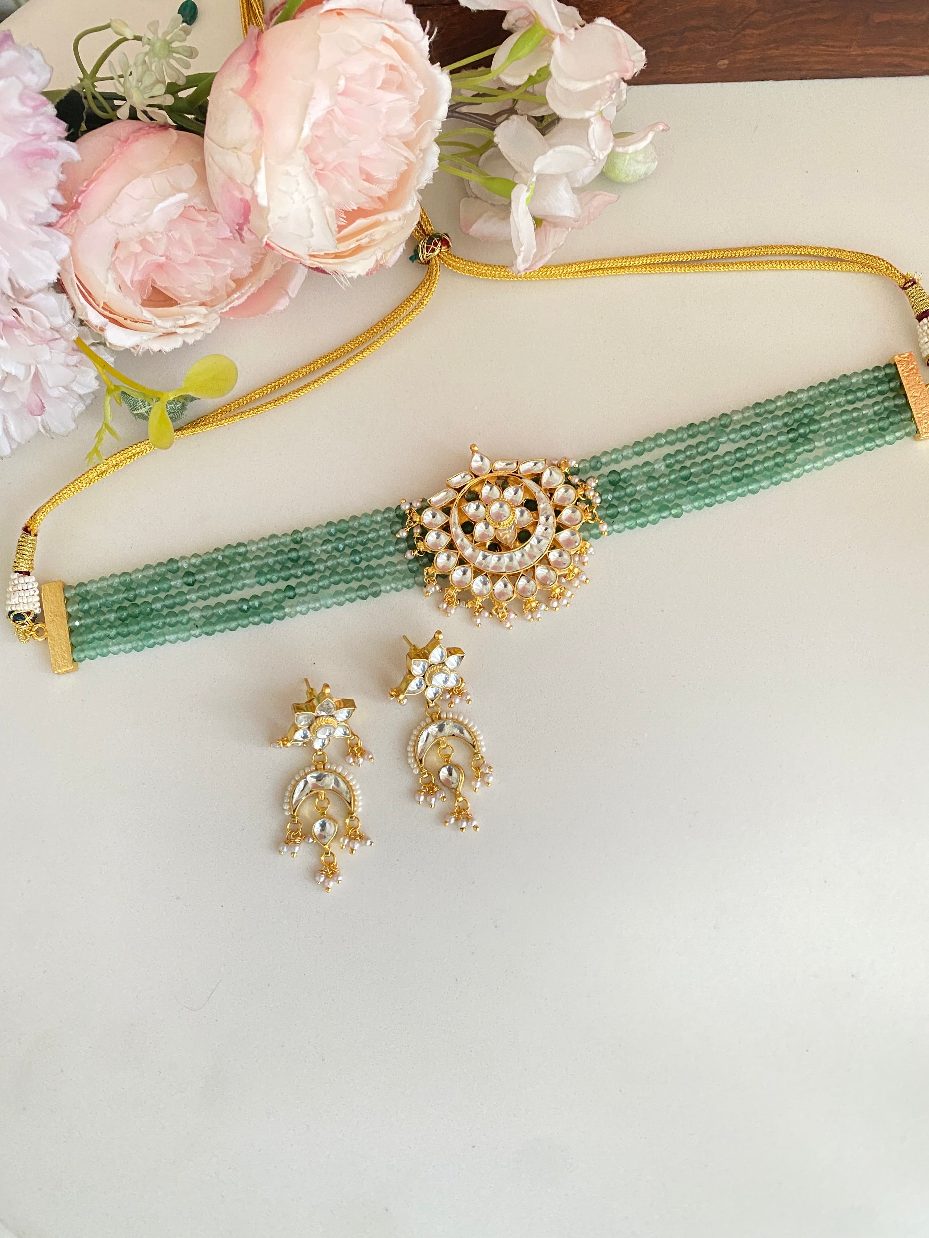 Gold plated Kundan Choker Set