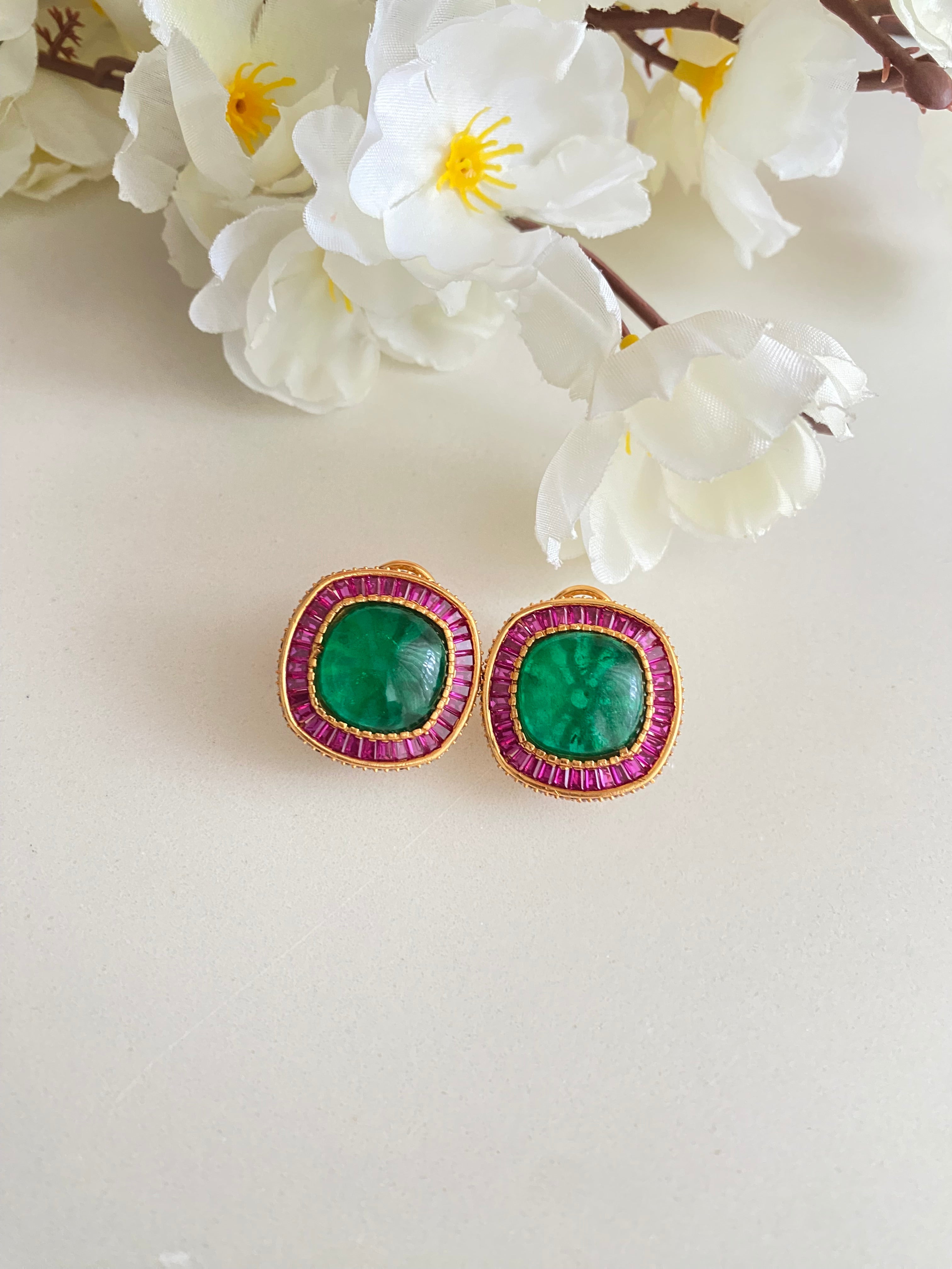 Gold plated Moissanite Earrings