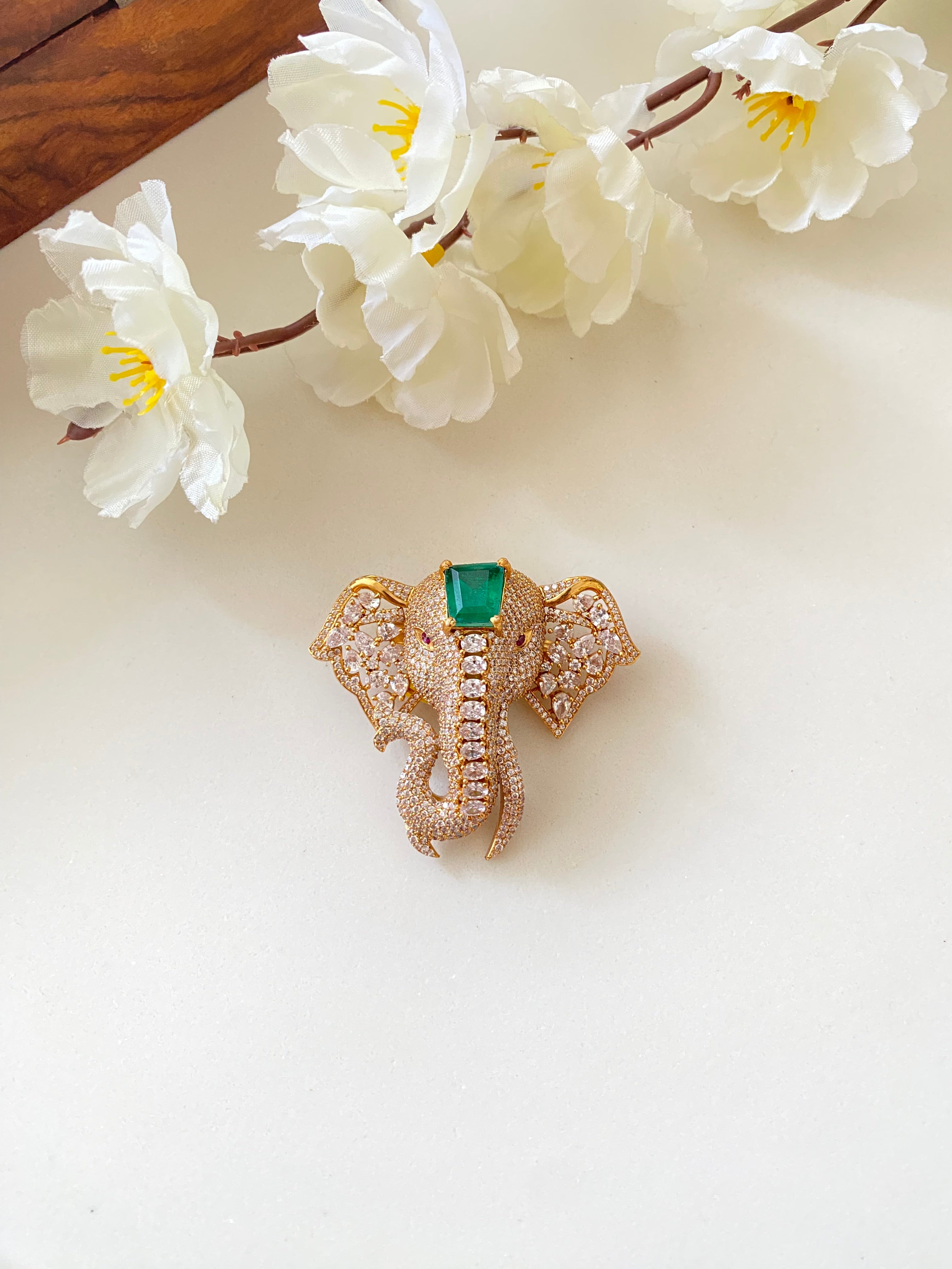 Moissanite Brooch