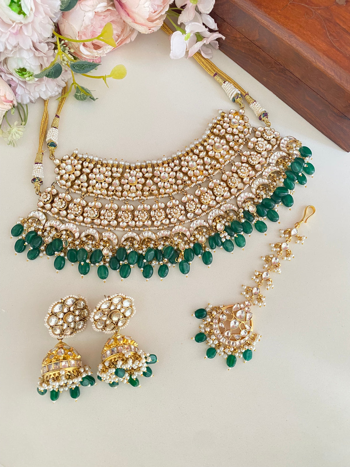 Kundan Gold plated Bridal Necklace Set