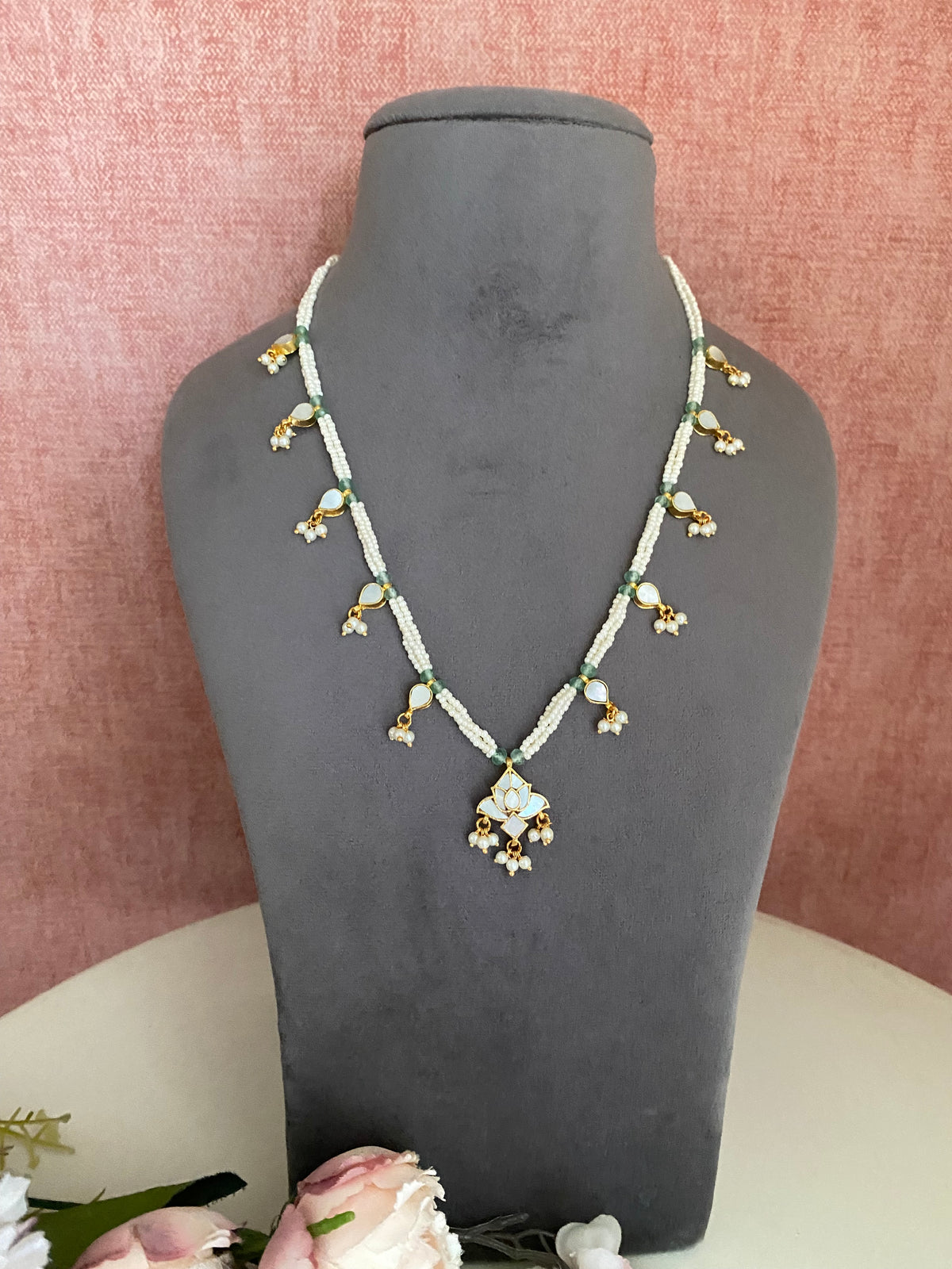 Mother Of Pearl Long Necklace