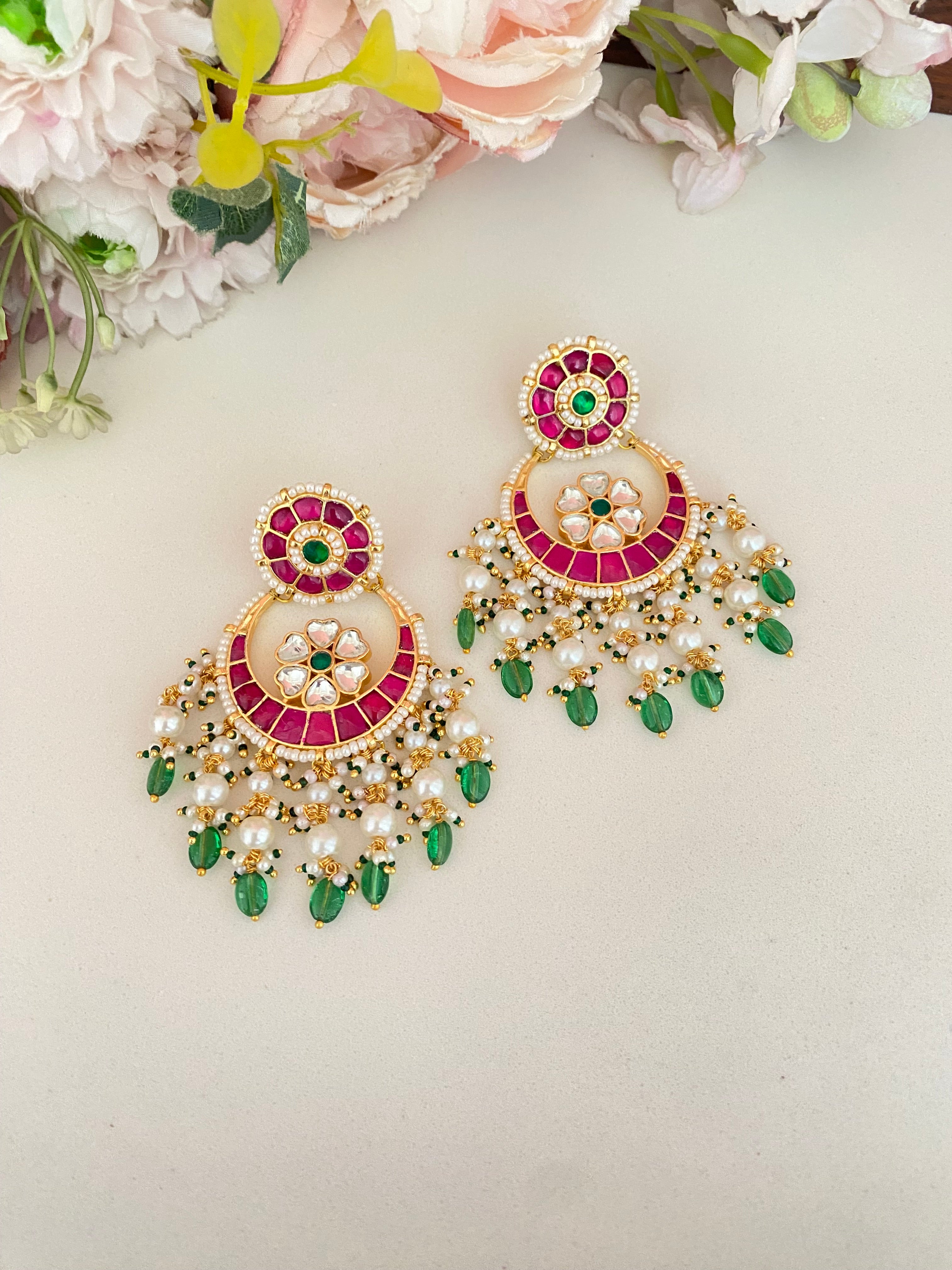 Chandbaali Kundan earring