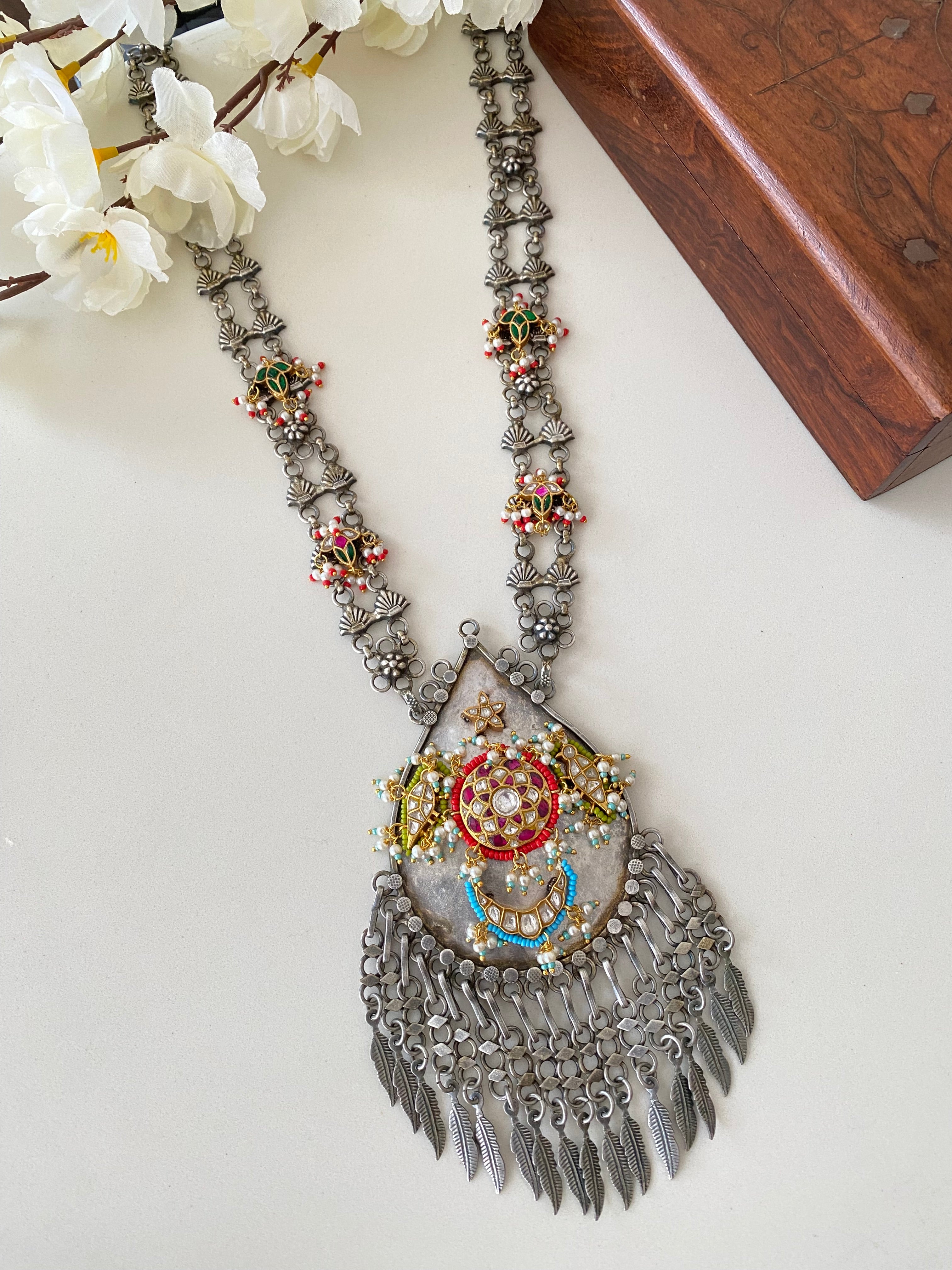 Oxidised Long Necklace