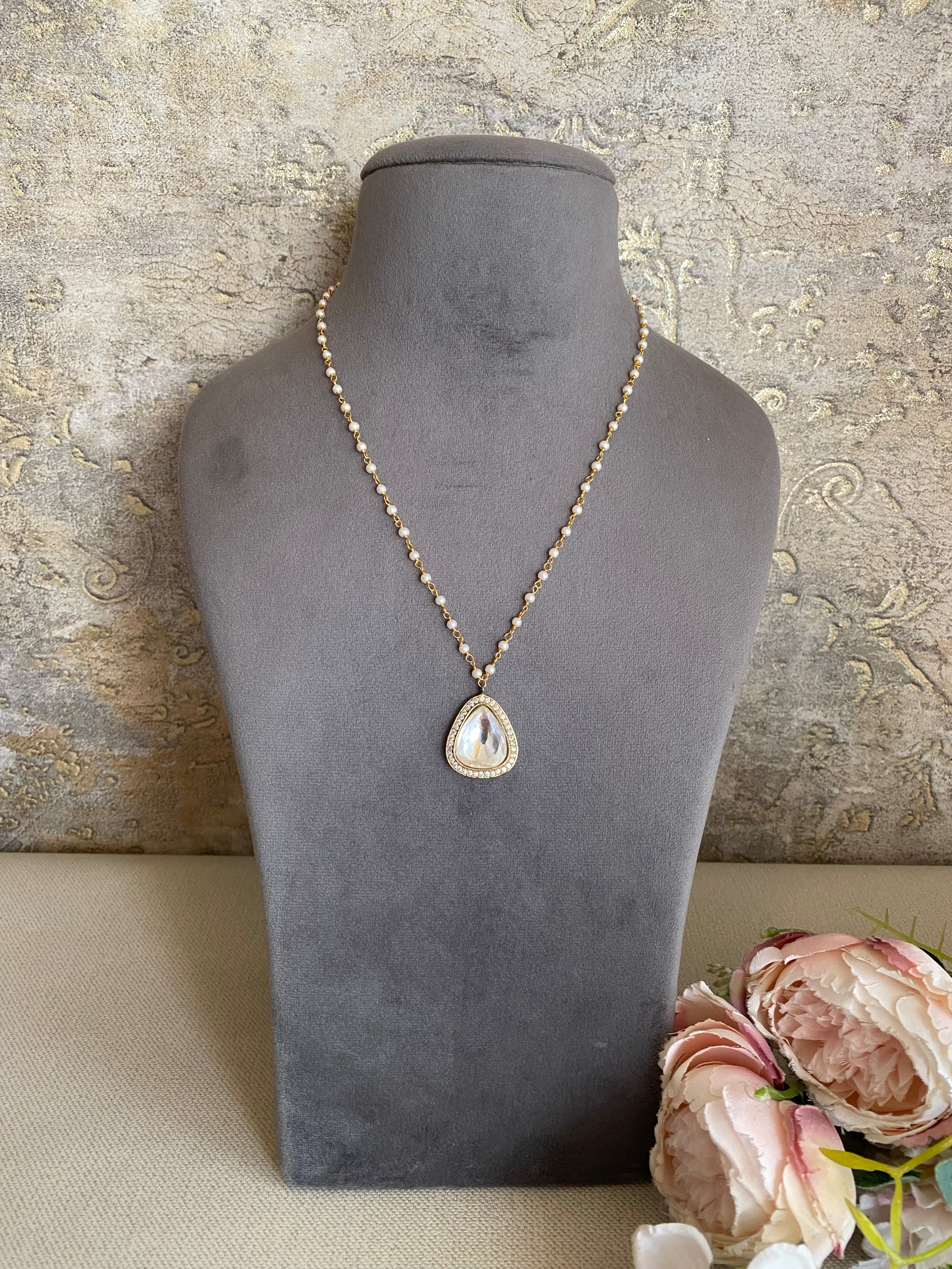 Gold plated Moissanite Pendant