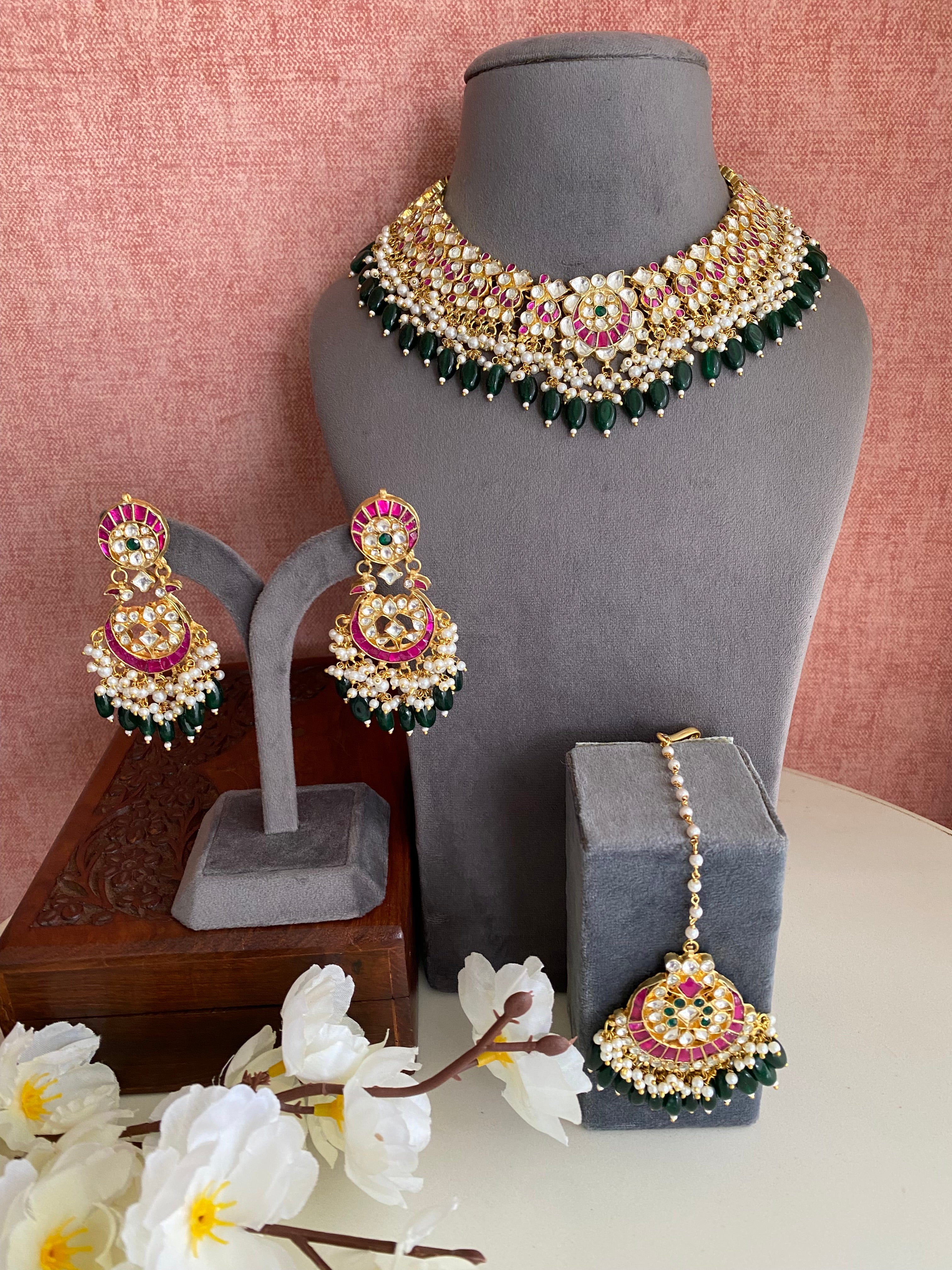 Kundan Gold plated Bridal Necklace Set