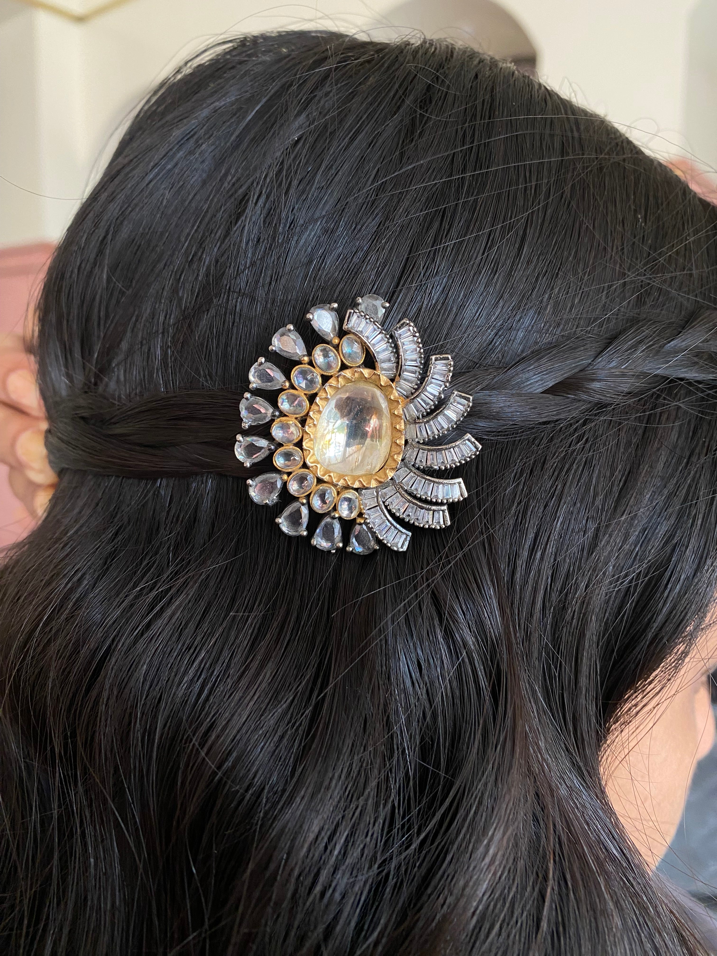 Gold Plated braid pin