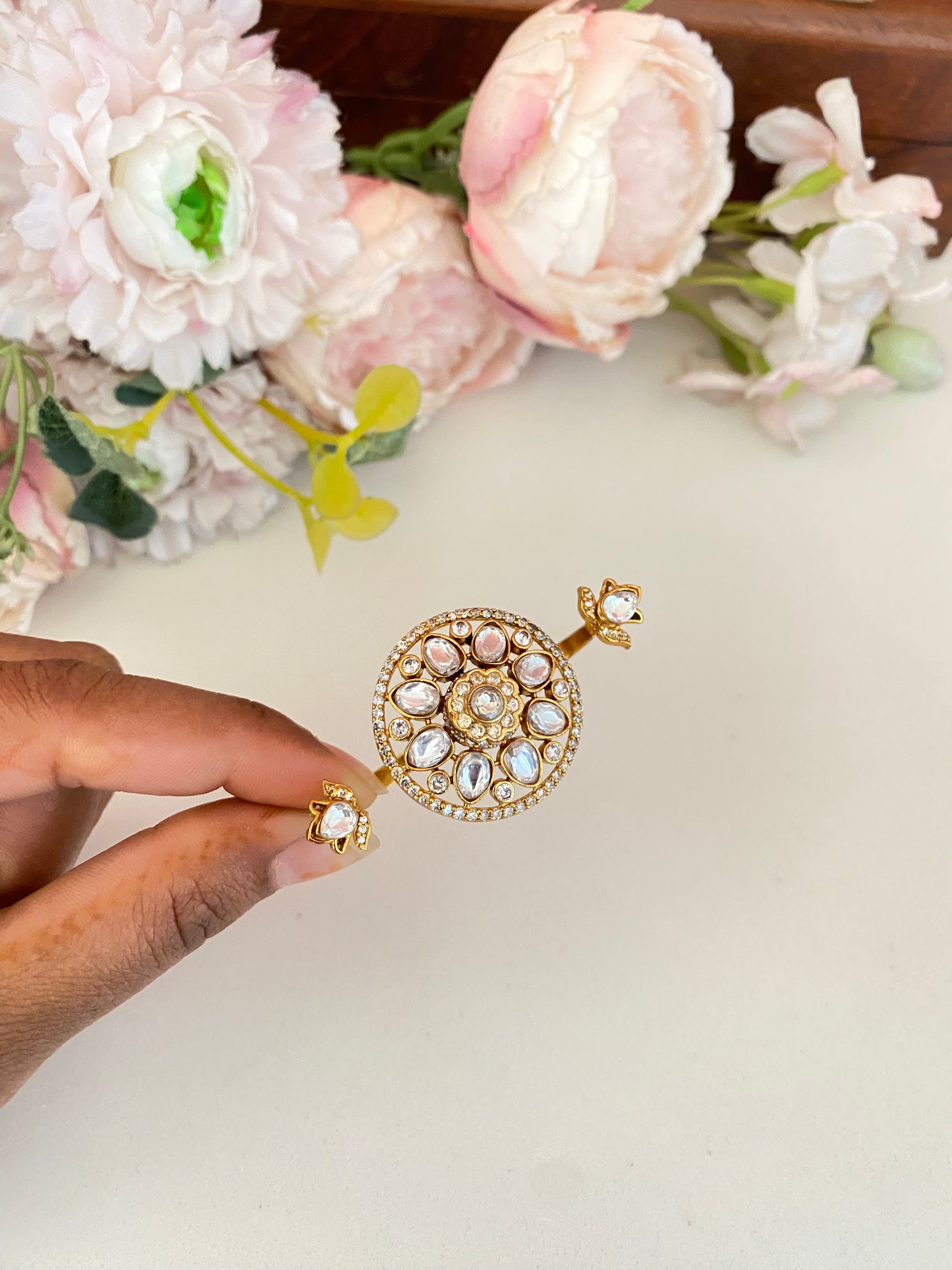 Double Finger Moissanite Ring