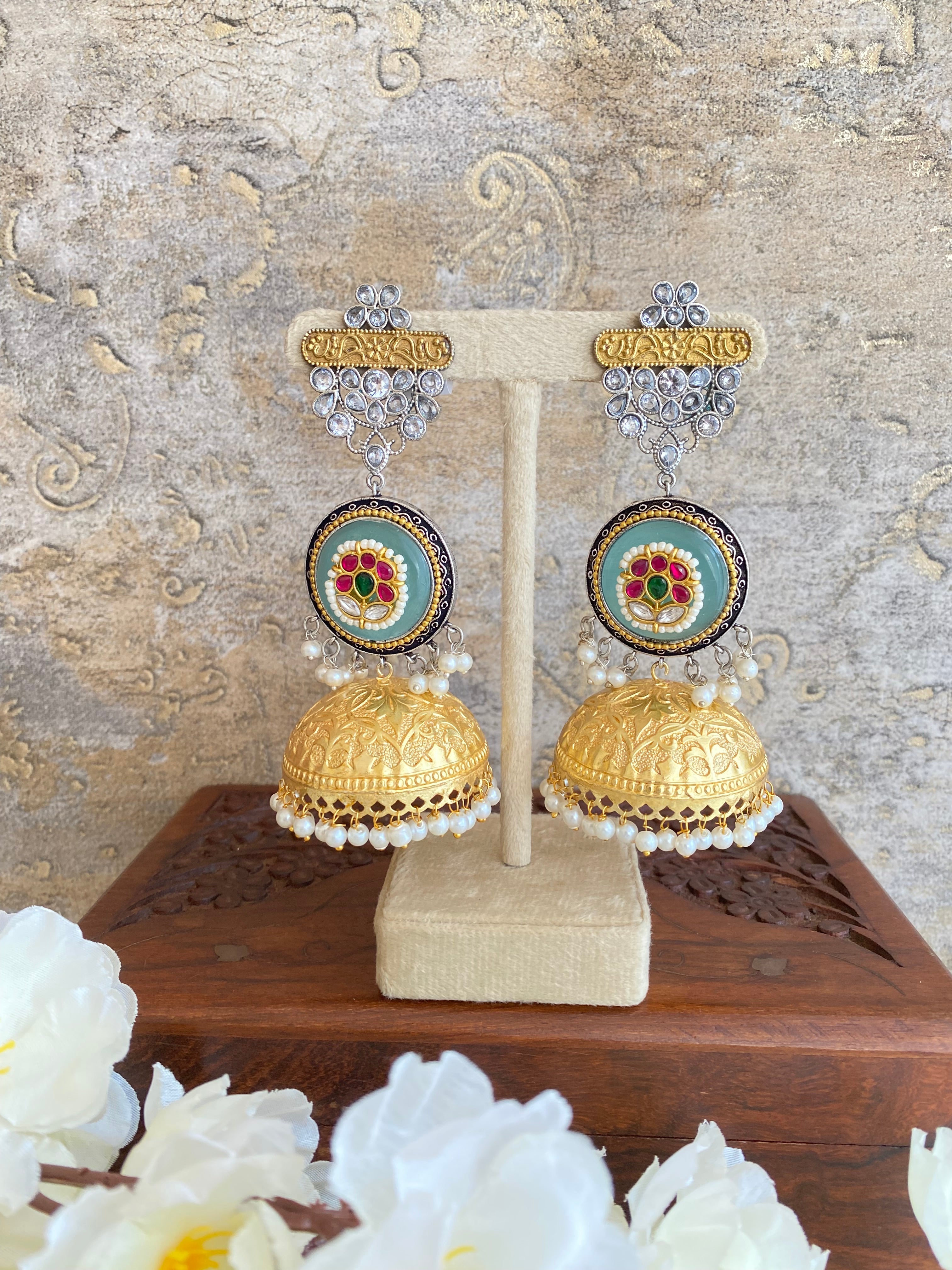 Oxidised Jhumka