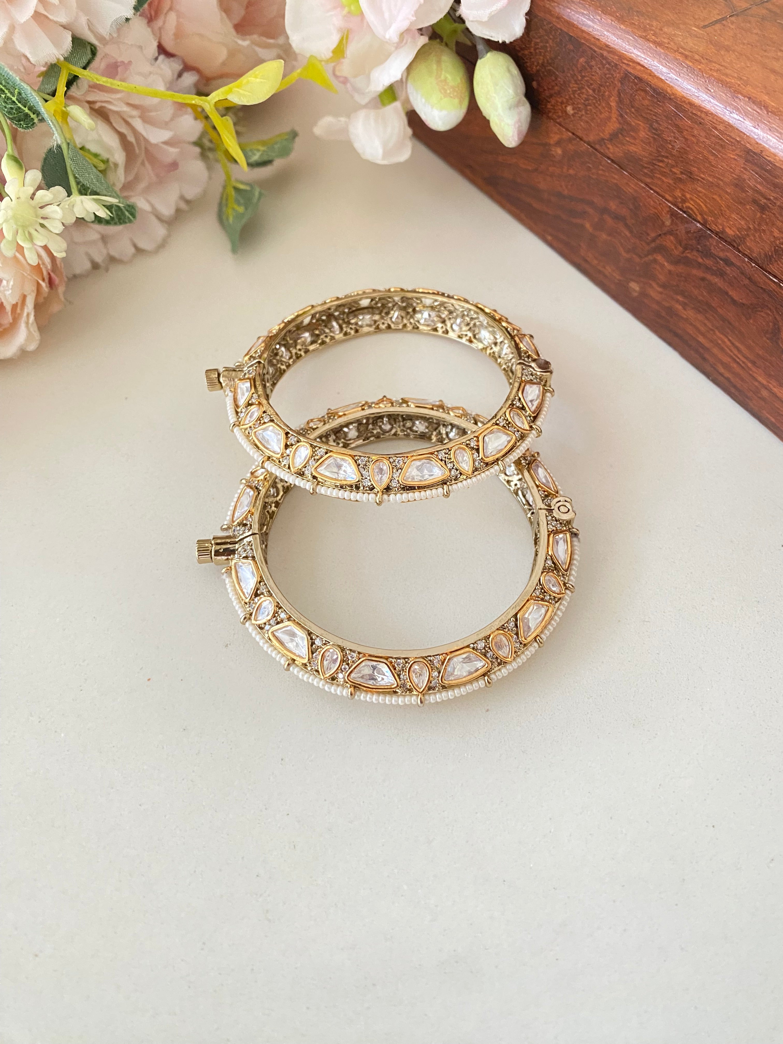 Dual plated Moissanite Bangles