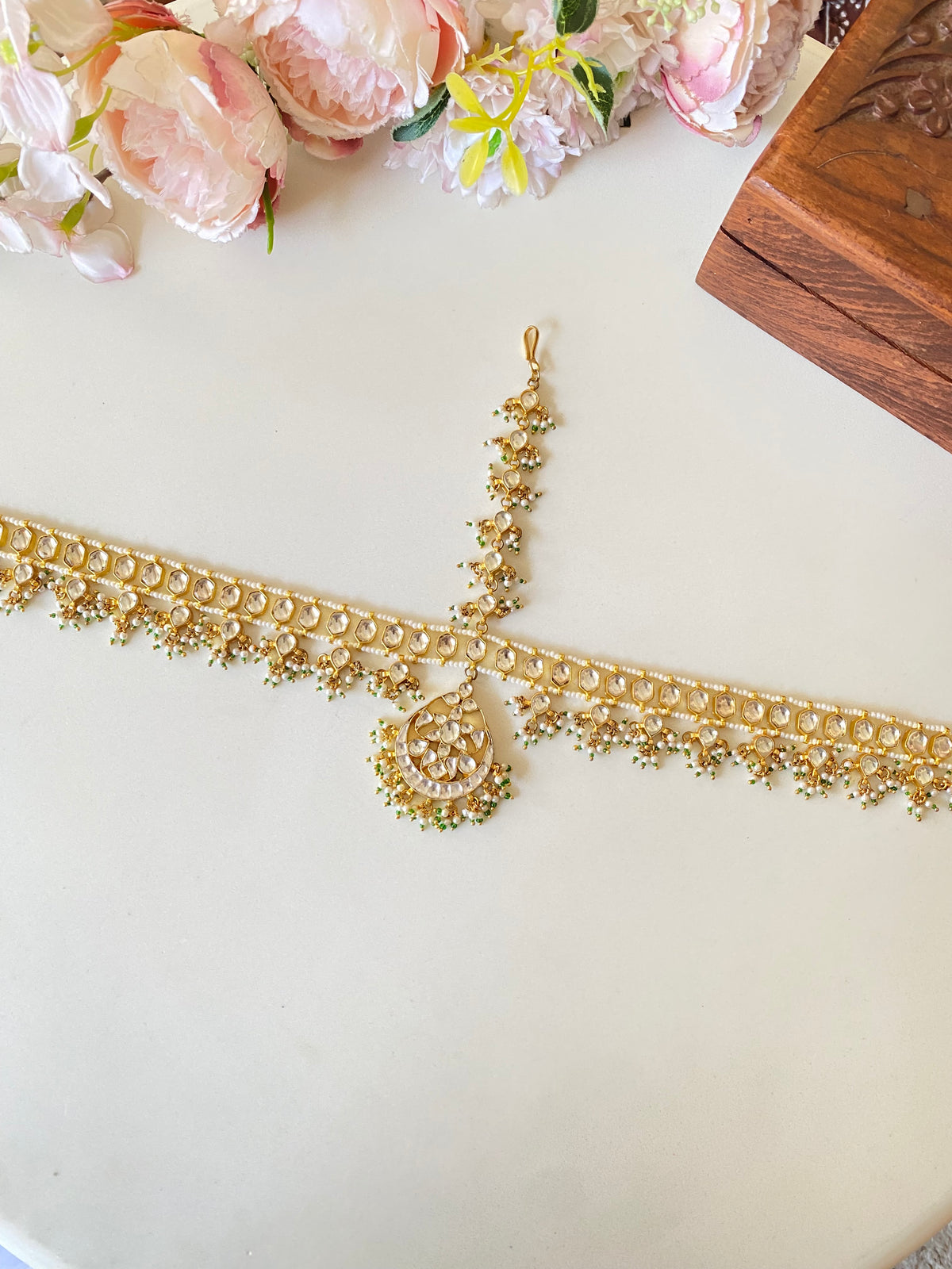 Gold Plated Kundan Mathapatti