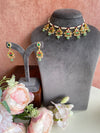 Kundan Pink and Green necklace set