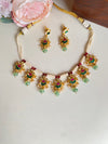 Kundan Pink and Green necklace set