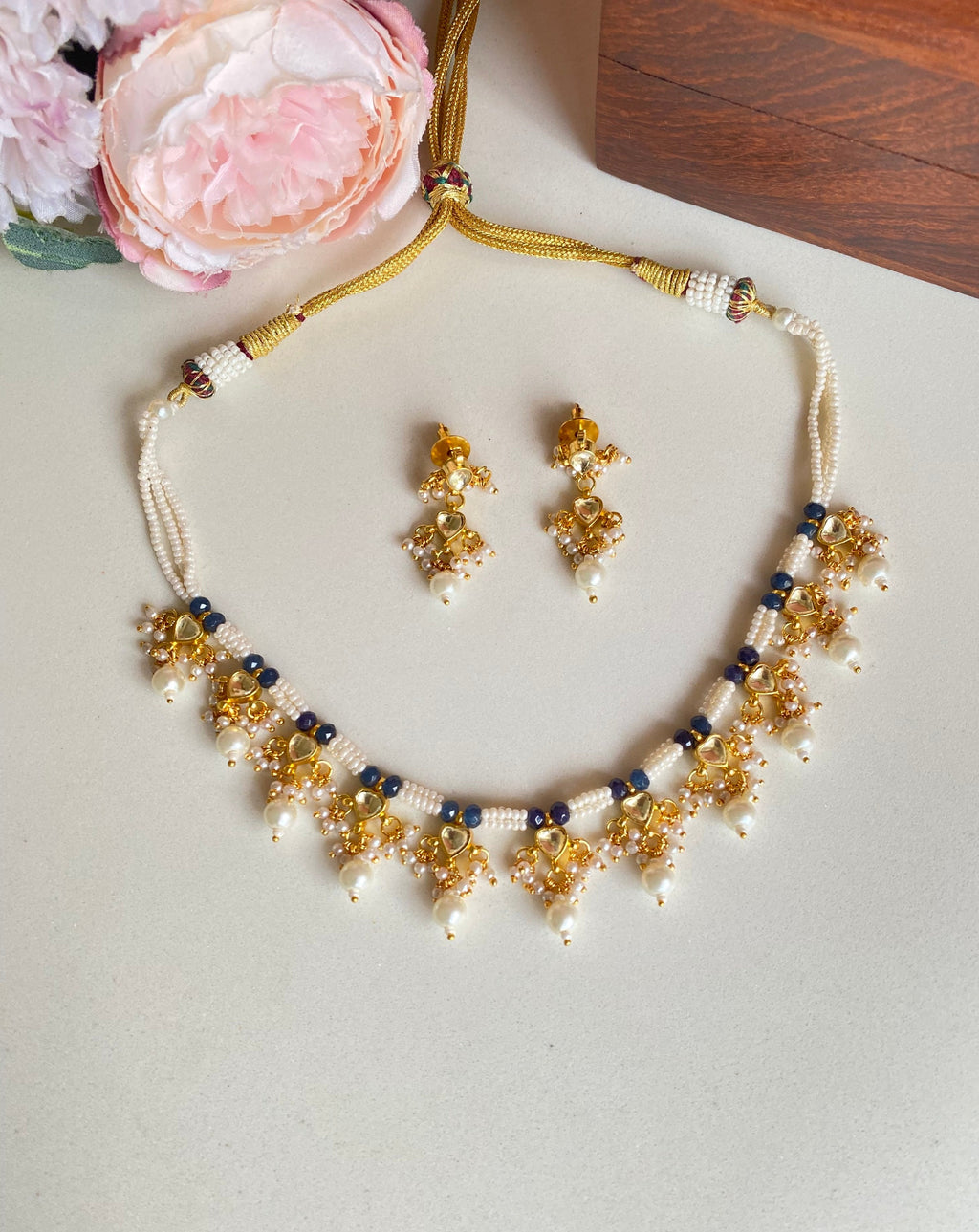 Classic pearl Kundan Necklace set