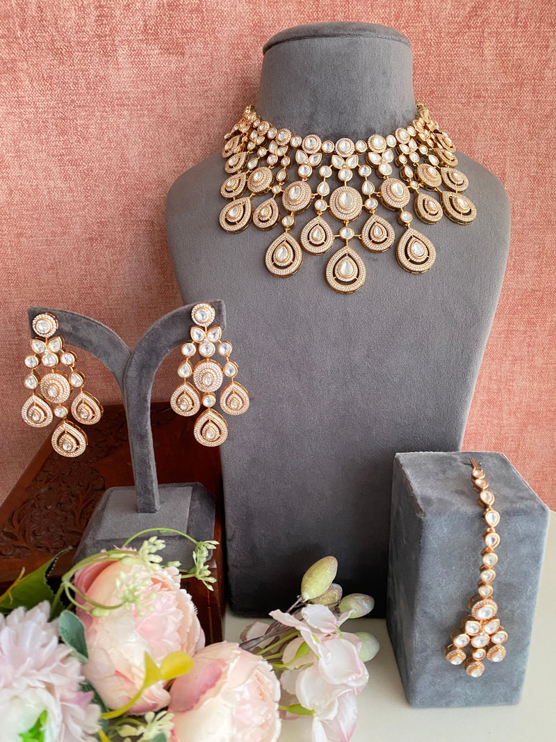 Moissanite Bridal Necklace set